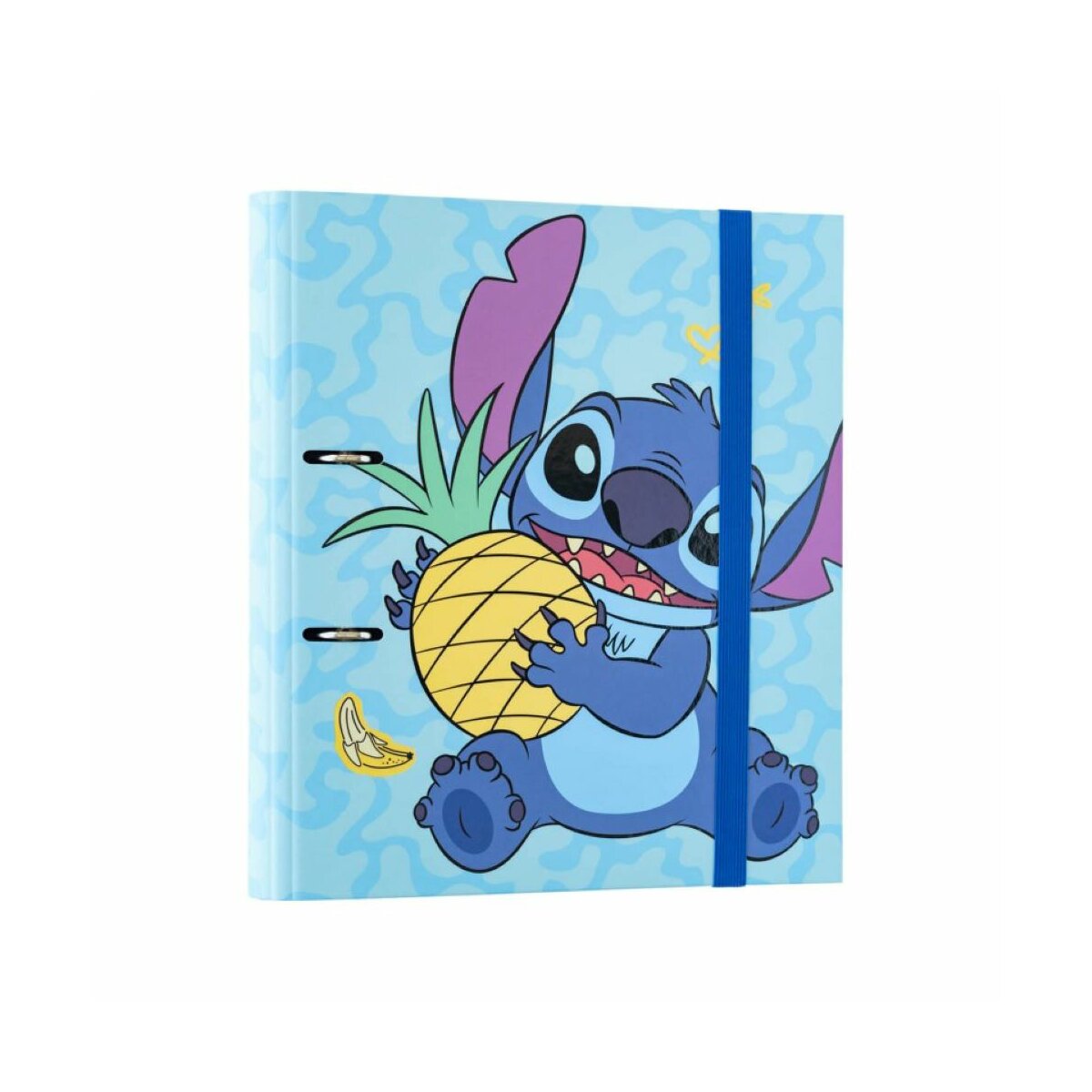 Zwei-Ring Ordner Blau - Stitch A4-Ordner 2 Ringen und Gummiband - Bild 1