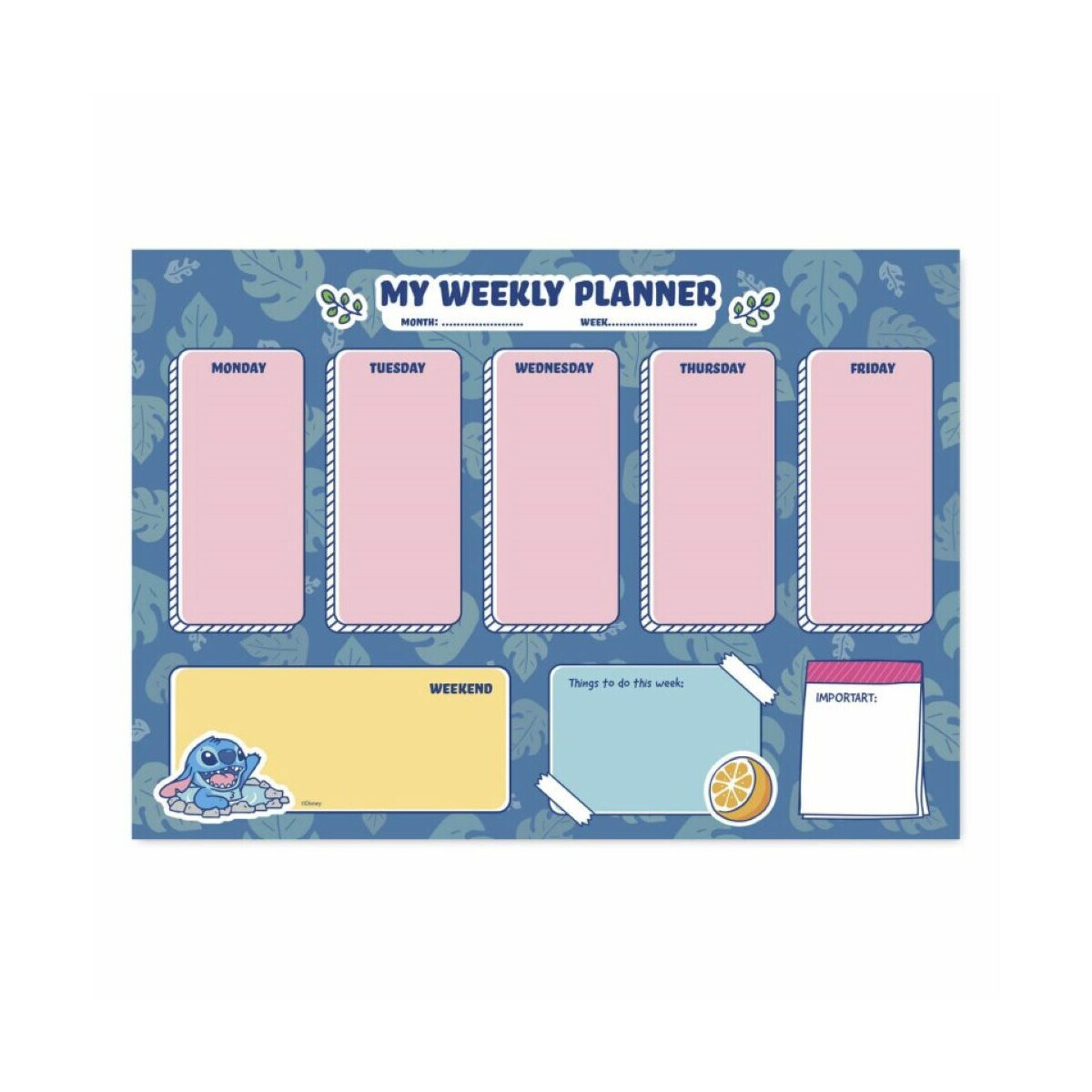 Wochenplaner jedermann 54 Seiten A4 - Planer niedlichen Motiven - Bild 1