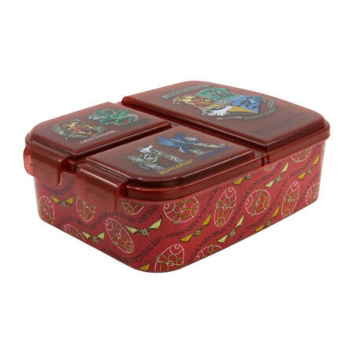 Brotdose 3 Fächer Harry Potter Lunchbox in Rot Frühstücksbox Kinder | 08412497141203