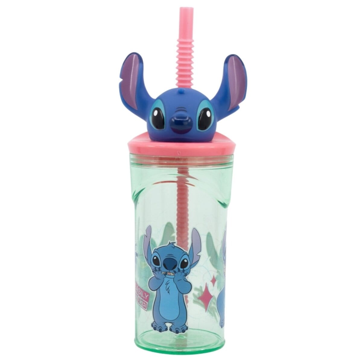 Disney Stitch Trinkbecher &ndash;Strohhalm & 3D-Figur, BPA-frei - Bild 1