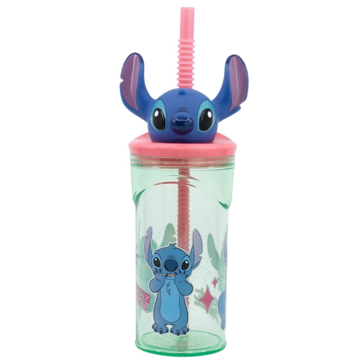 Disney Stitch Trinkbecher –Strohhalm & 3D-Figur, BPA-frei | 08412497748693