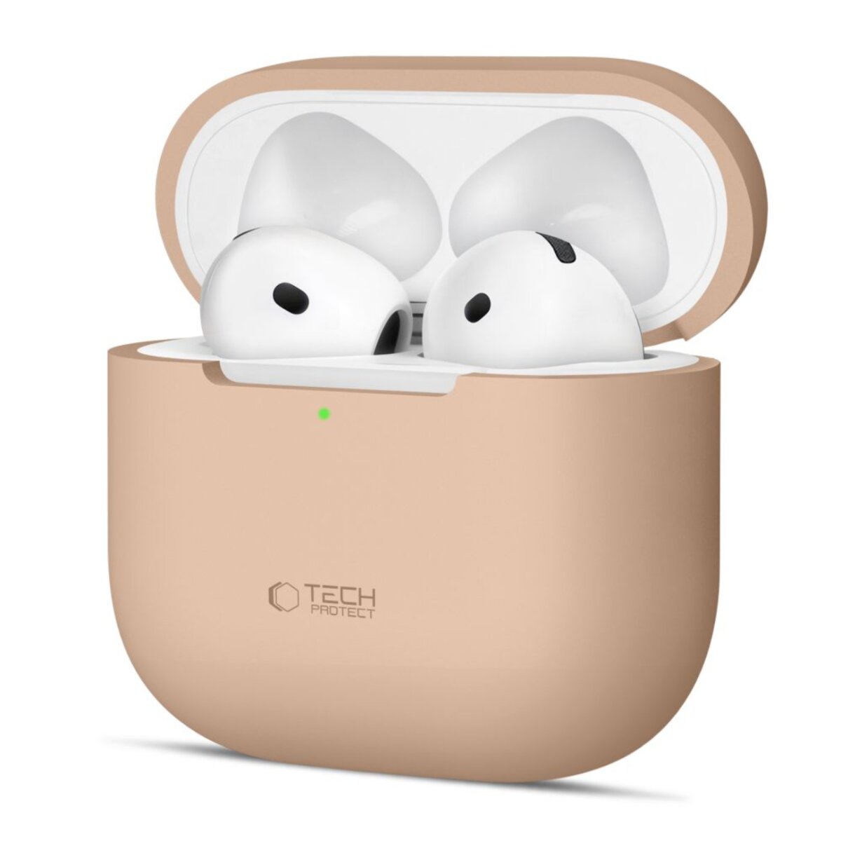 Tech-Protect Silikonh&uuml;lle f&uuml;r Apple AirPods 4 &ndash; Beige - Bild 1