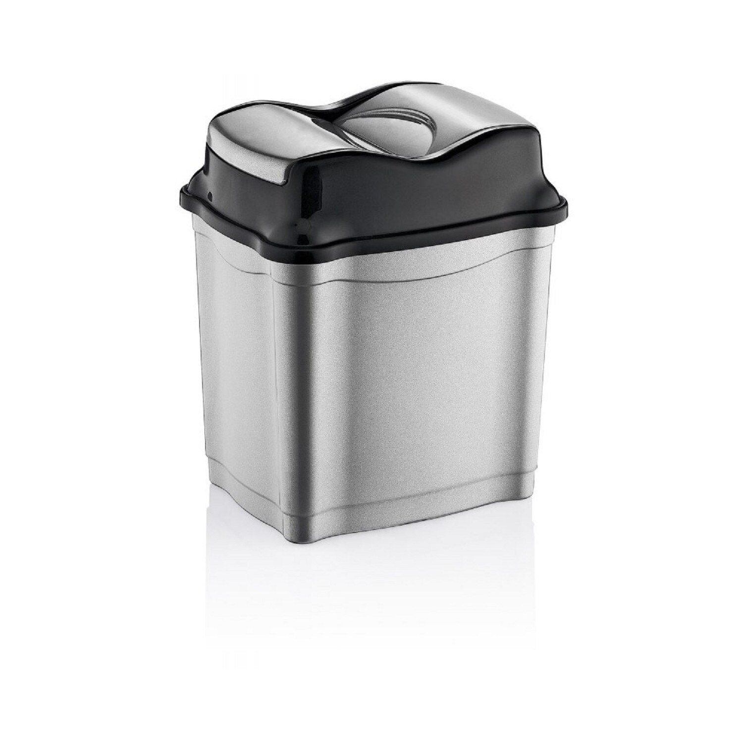 Moderner Abfalleimer / M&uuml;lleimer mit praktischem Push-Deckel - Bild 1