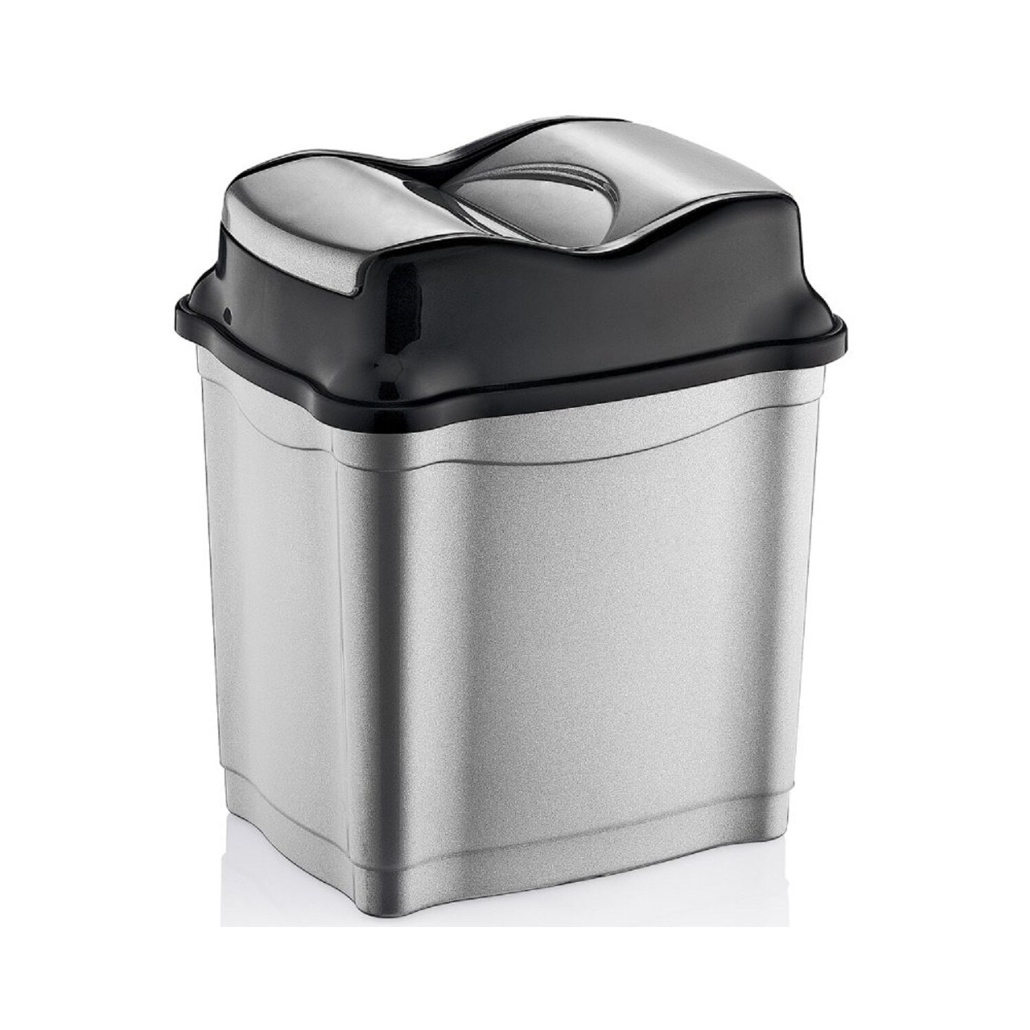 Moderner Abfalleimer / M&uuml;lleimer mit praktischem Push-Deckel - Bild 1