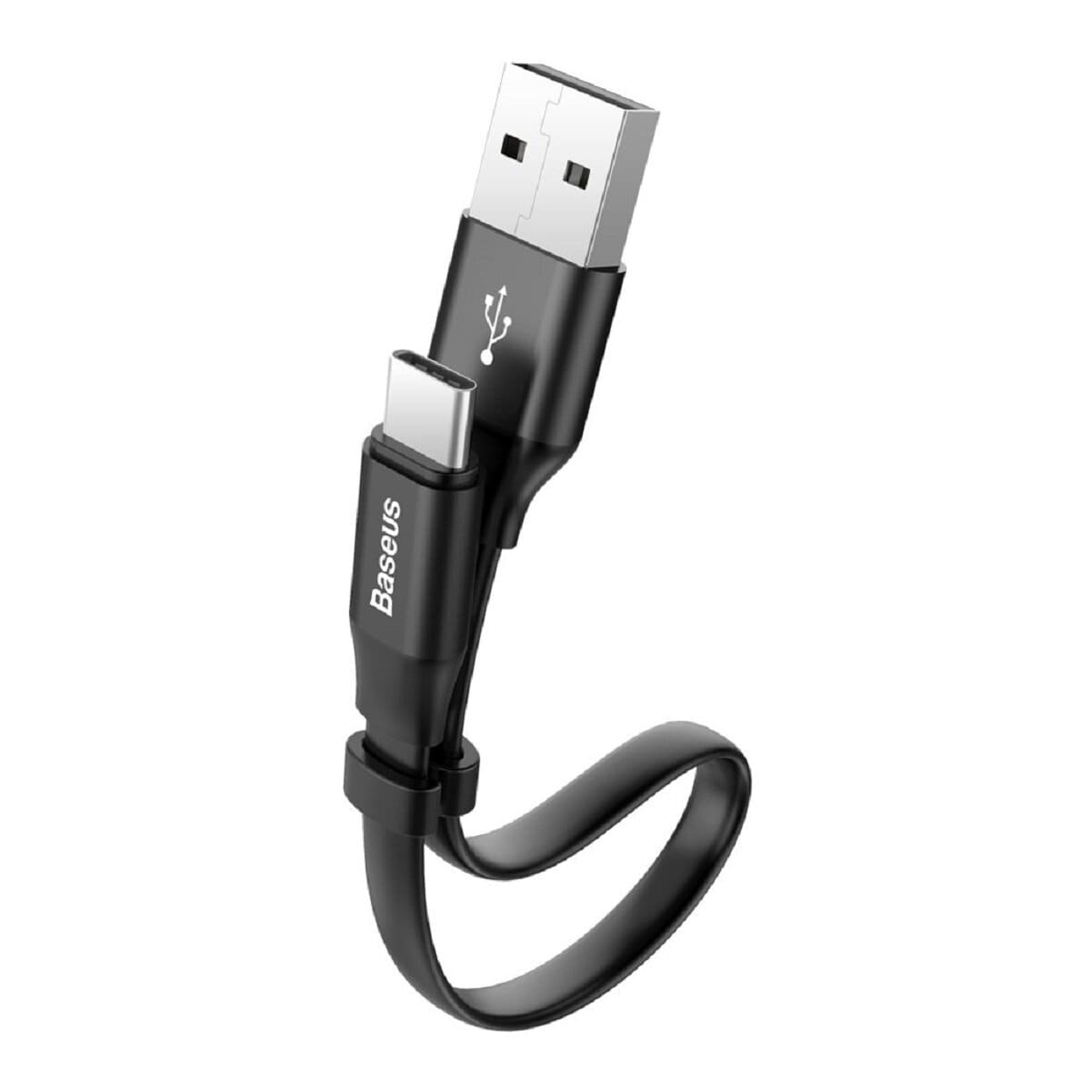 Baseus Nimble Flachkabel USB / USB-C Kabel mit Halter 2A 0.23M - Bild 1