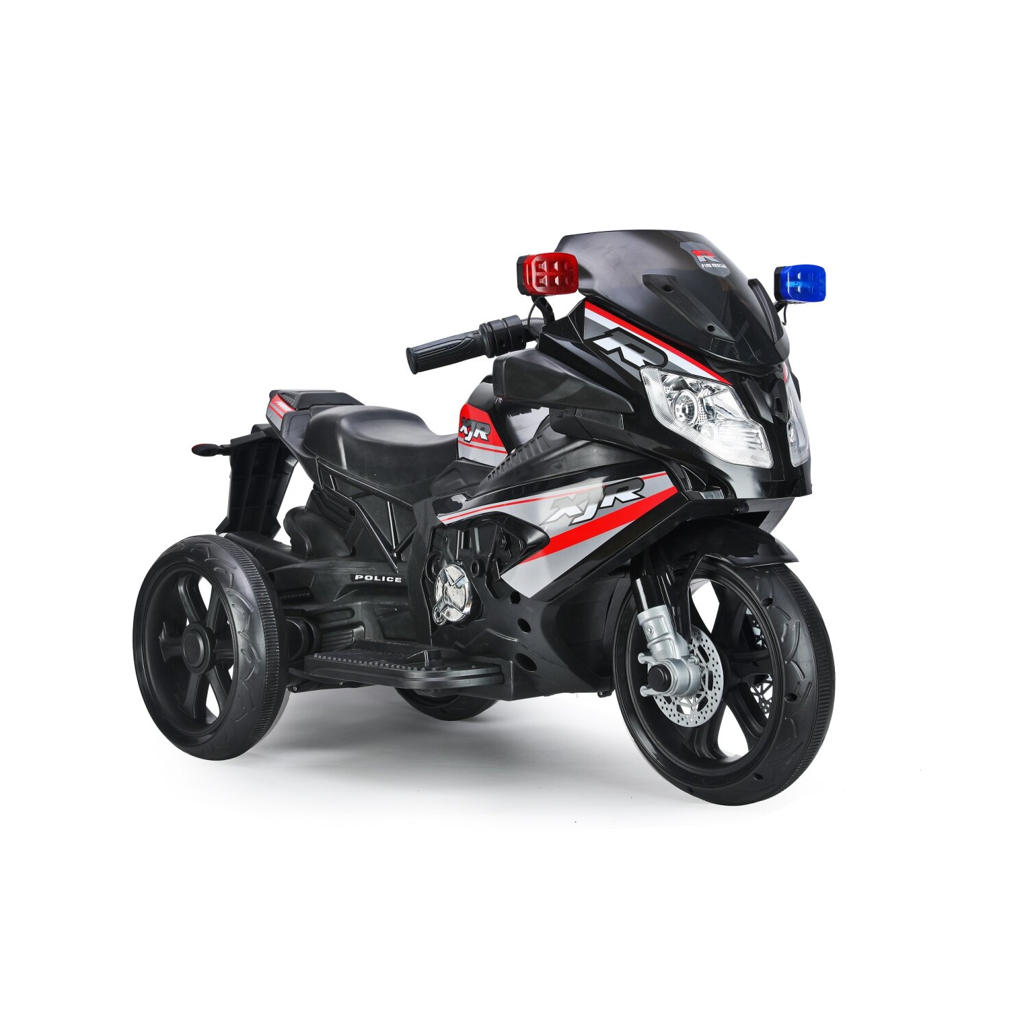 Kinder Dreirad Elektro Motorrad 12V4.AH mit USB Front-Licht Schwarz