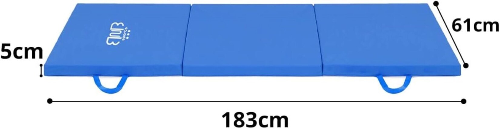 Sportmatte Premium Tri-Folding Thick Gymnastic Mat & Home Sports