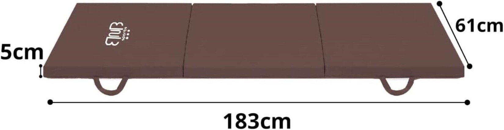 Sportmatte Premium Tri-Folding Thick Gymnastic Mat & Home Sports
