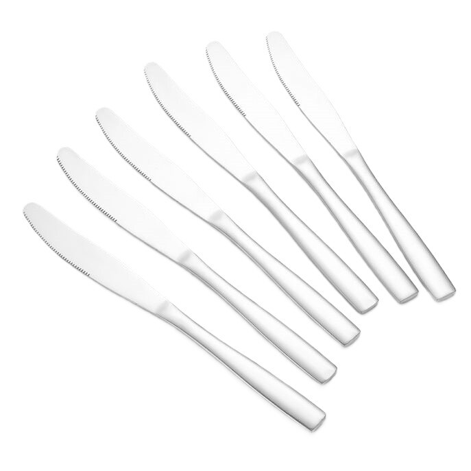 Modernes 6er Set Tafelmesser aus hochwertigem Edelstahl - Bild 1