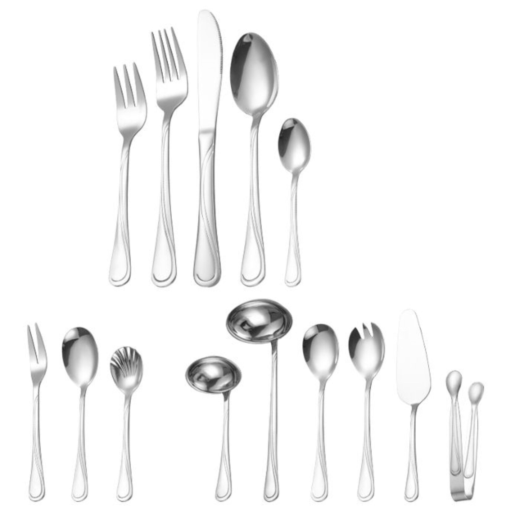 72 tlg Besteck-Set für 12 Personen aus hochwertigem 18/10 Edelstahl