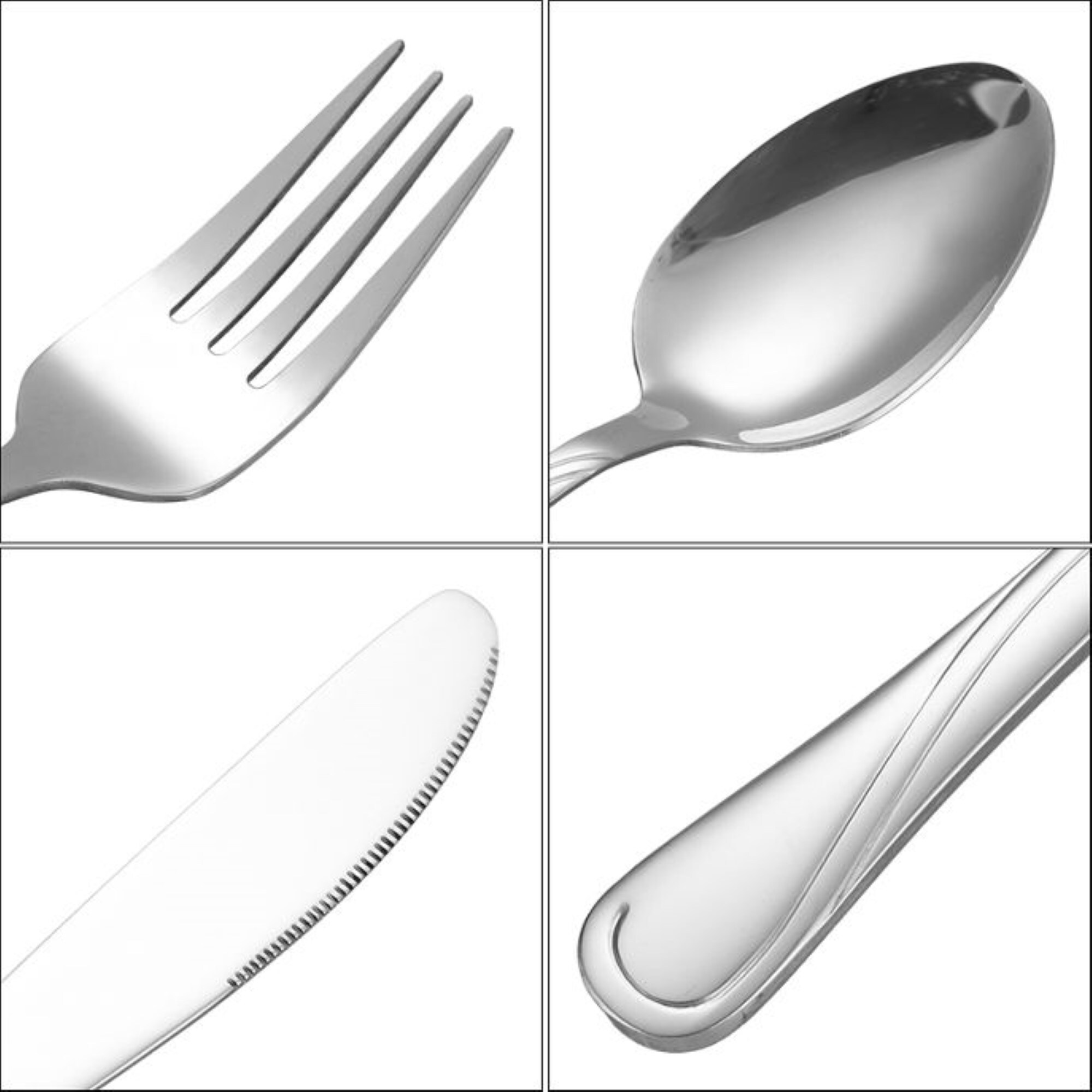 72 tlg Besteck-Set für 12 Personen aus hochwertigem 18/10 Edelstahl online kaufen bei Netto