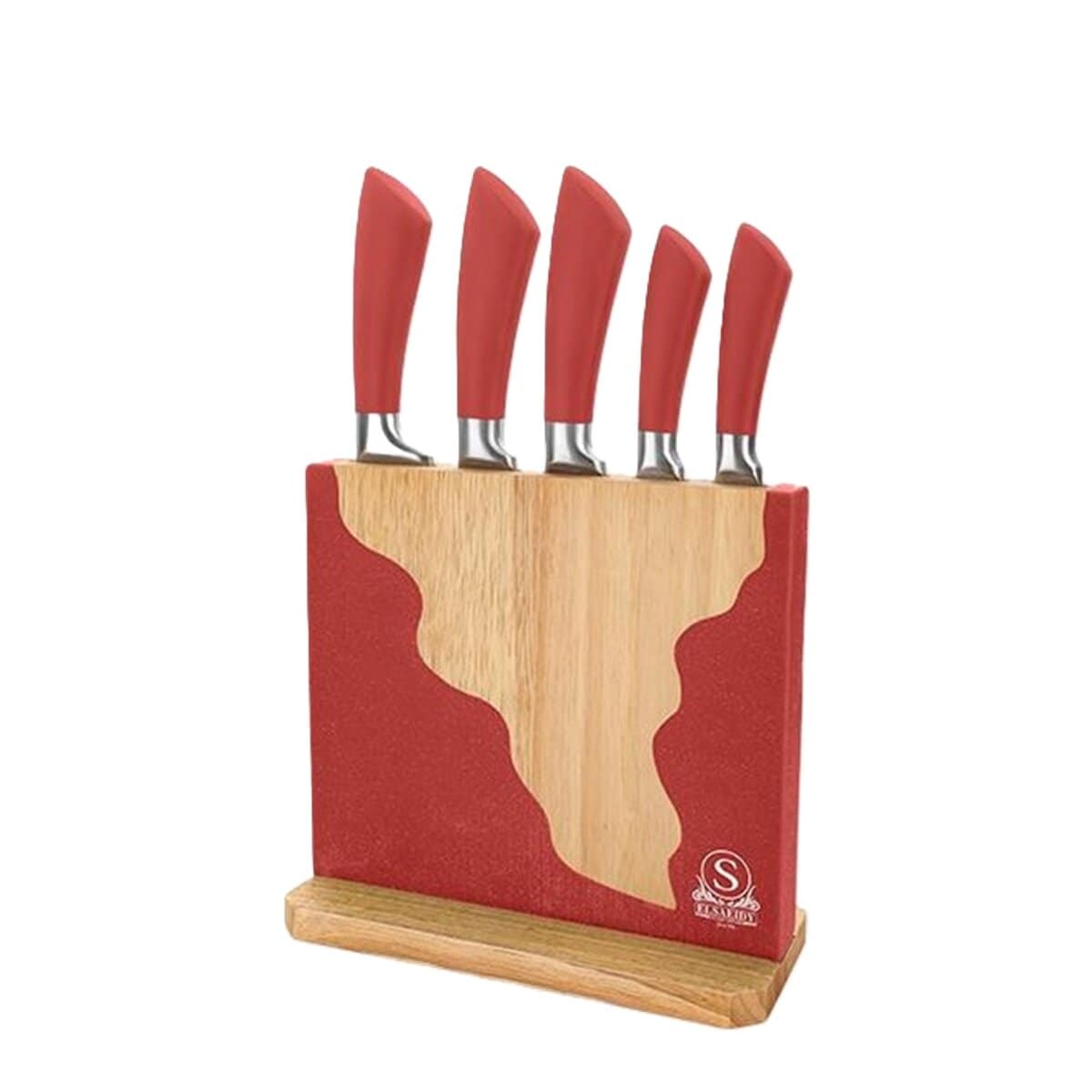 6-teiliges Messer-Set mit Messerblock - K&uuml;chenmesser mit ergonomischen Griffen - Bild 1