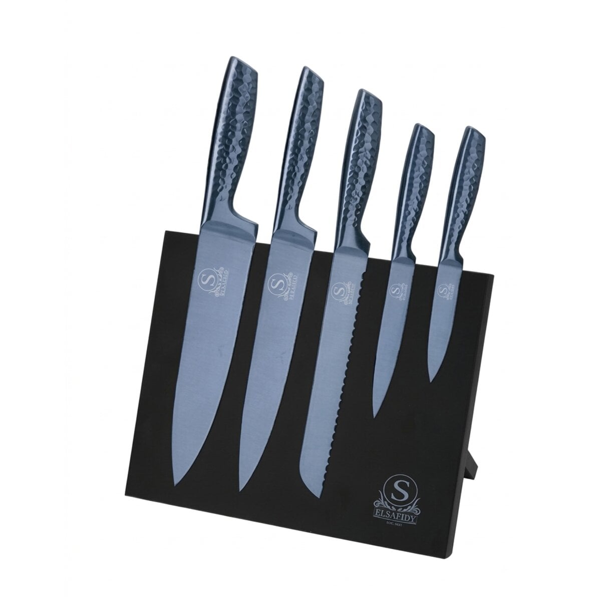 Messer-Set mit ergonomischem Griff - 6-teilig mit magnetischem Messerblock - Bild 1