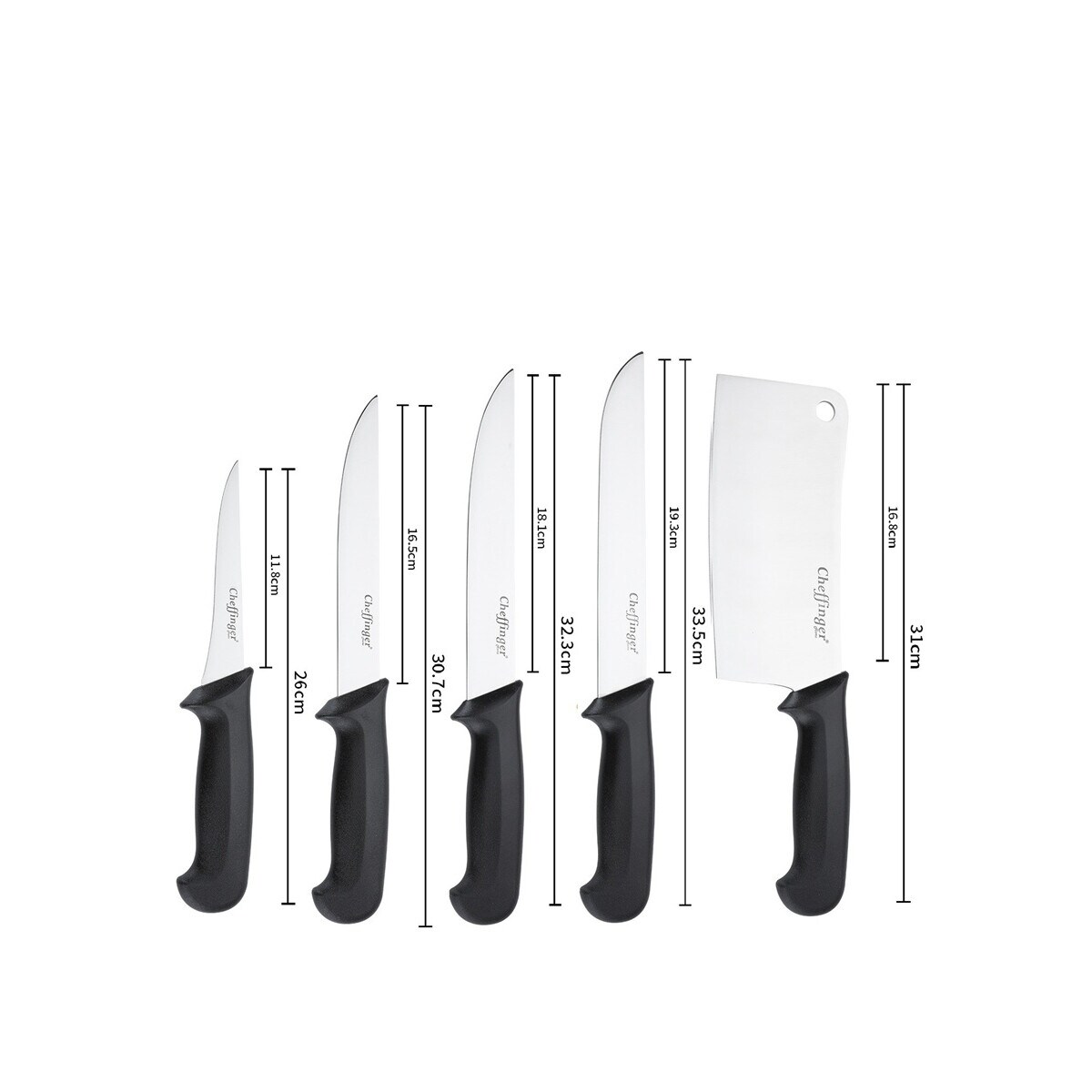 5-teiliges BBQ Messer-Set aus hochwertigem Edelstahl - Ergonomisch & l - Bild 1