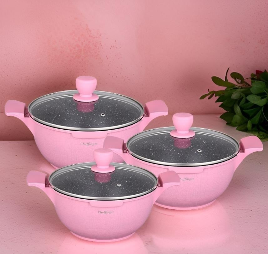 Kochtopfset 20-24-28cm 6-tlg Pink online kaufen bei Netto