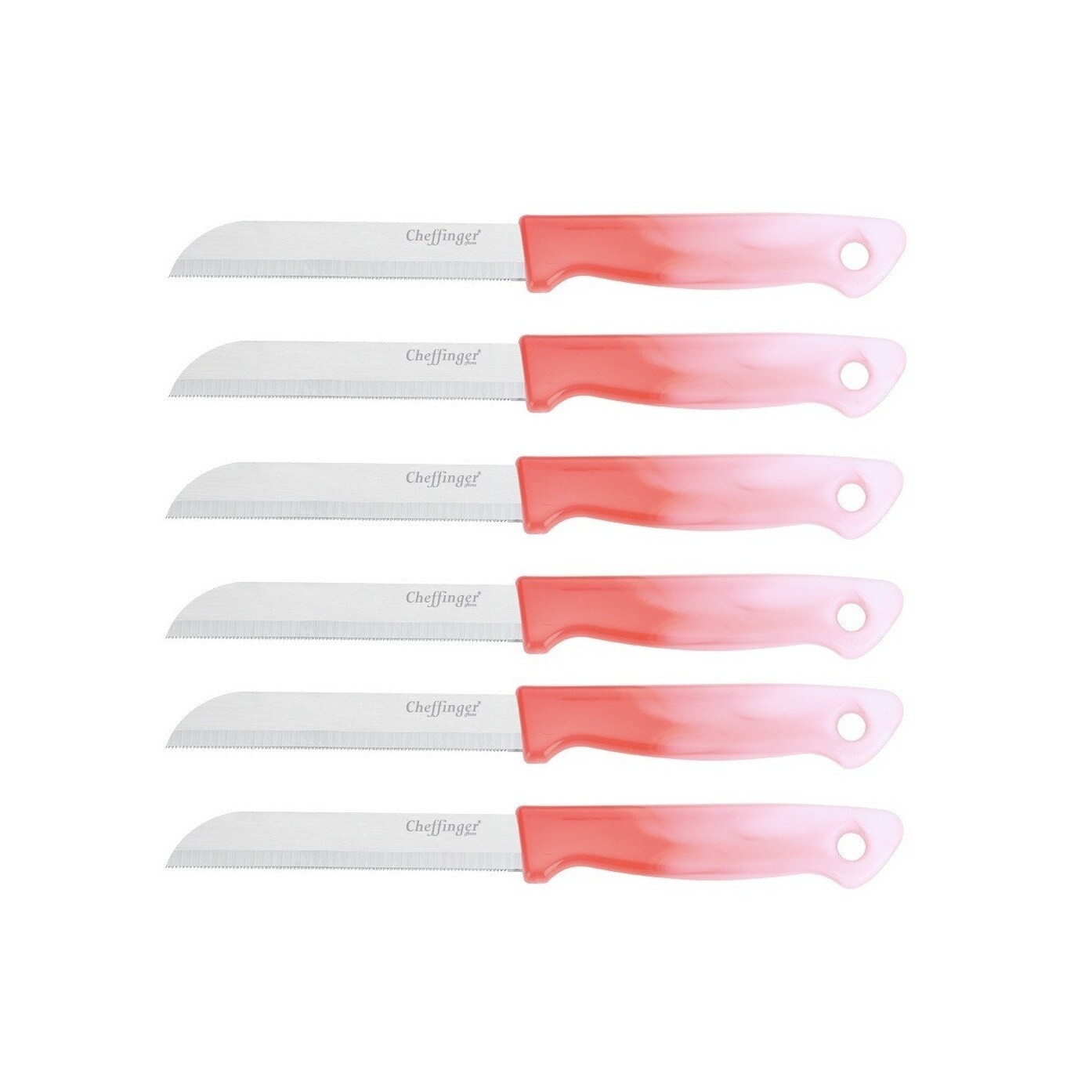 K&uuml;chenmesser 18 cm mit ergonomischem Griff - Rot - Bild 1