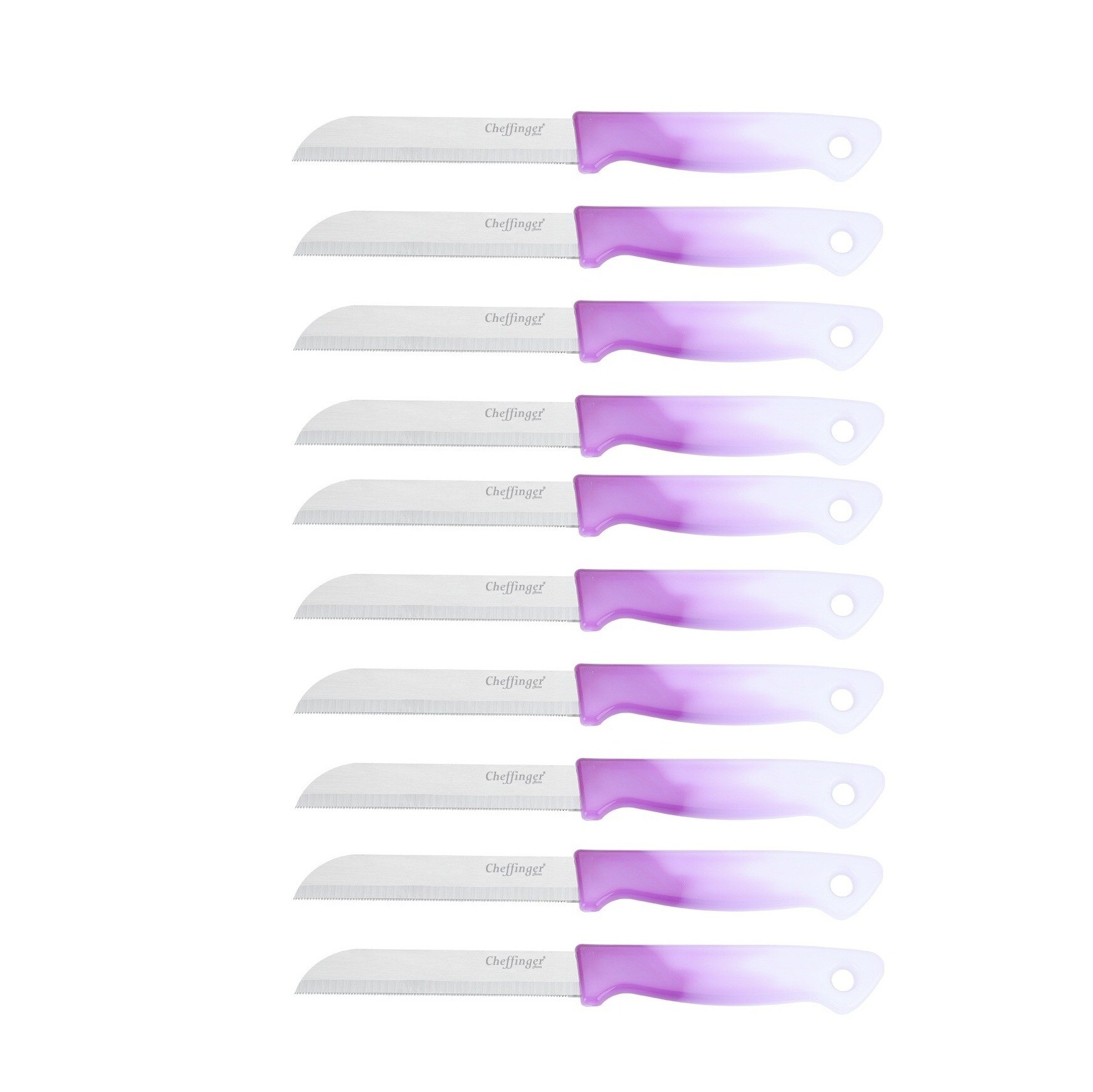 K&uuml;chenmesser 18 cm mit ergonomischem Griff - Lila - Bild 1