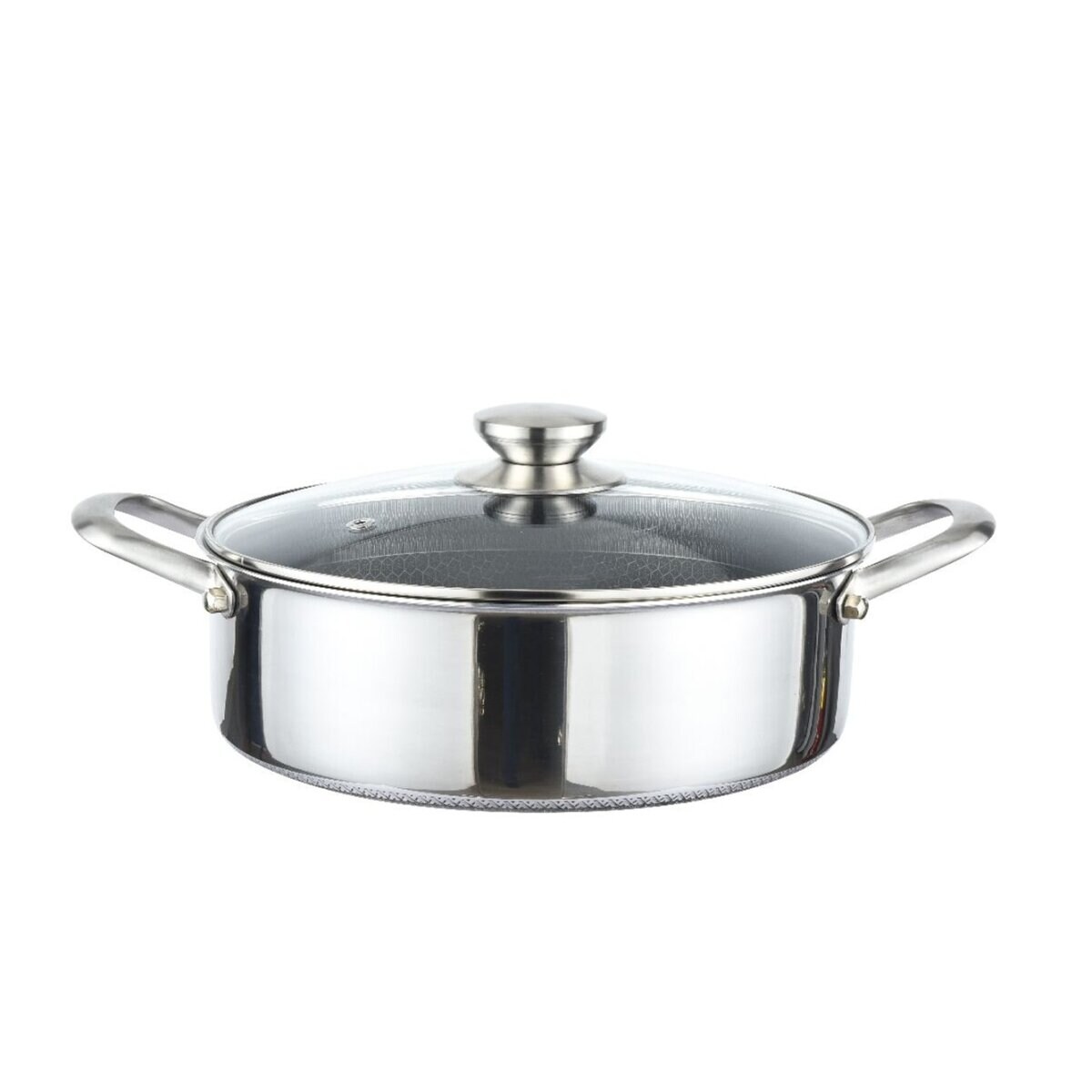 ø32 cm mit Glasdeckel & Wabenstruktur – Induktionsgeeignet | 04255829575819