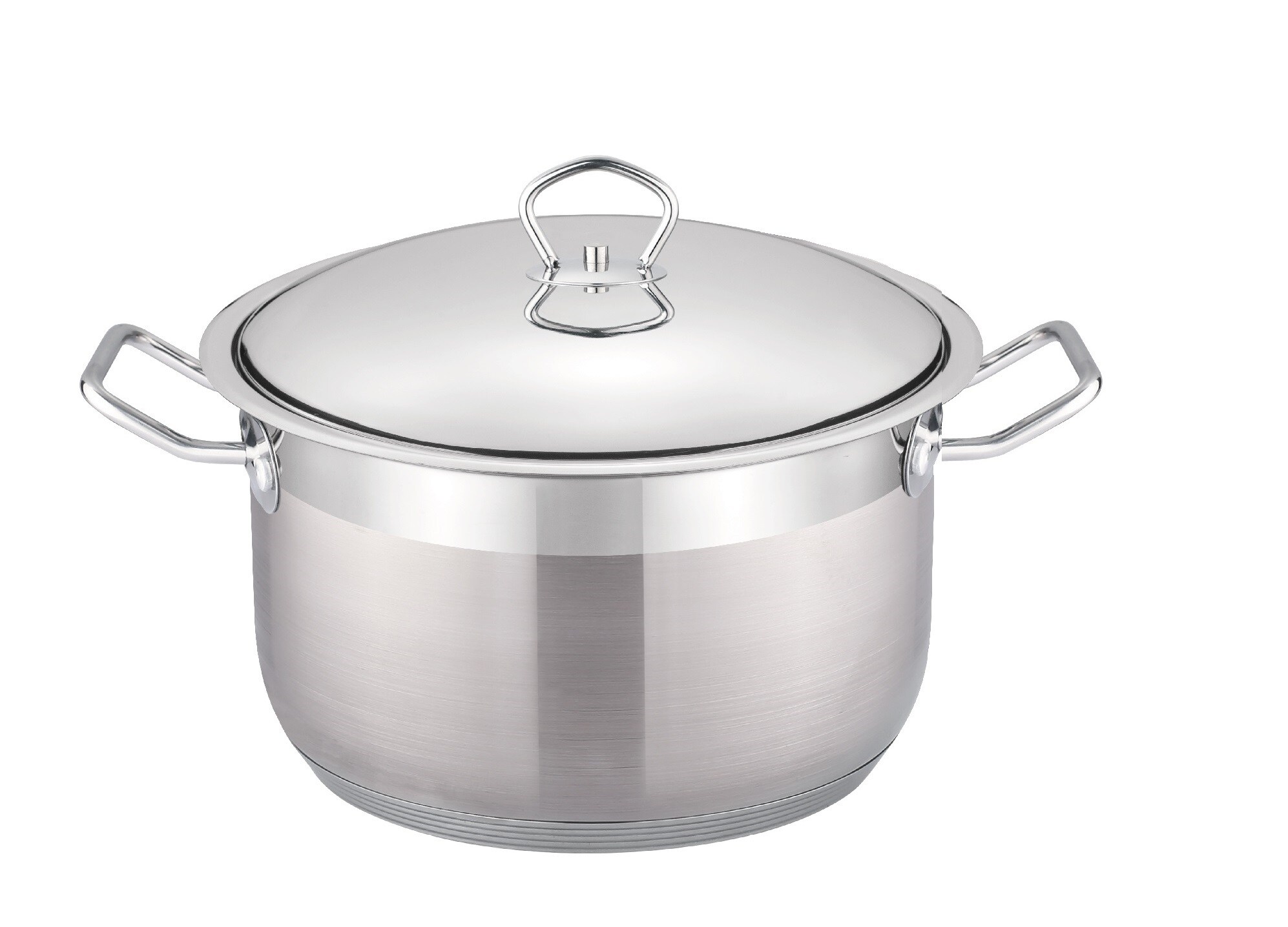 Edelstahl Kochtopf InduktionTopf Pfanne Deckel Suppentopf Silber - Bild 1