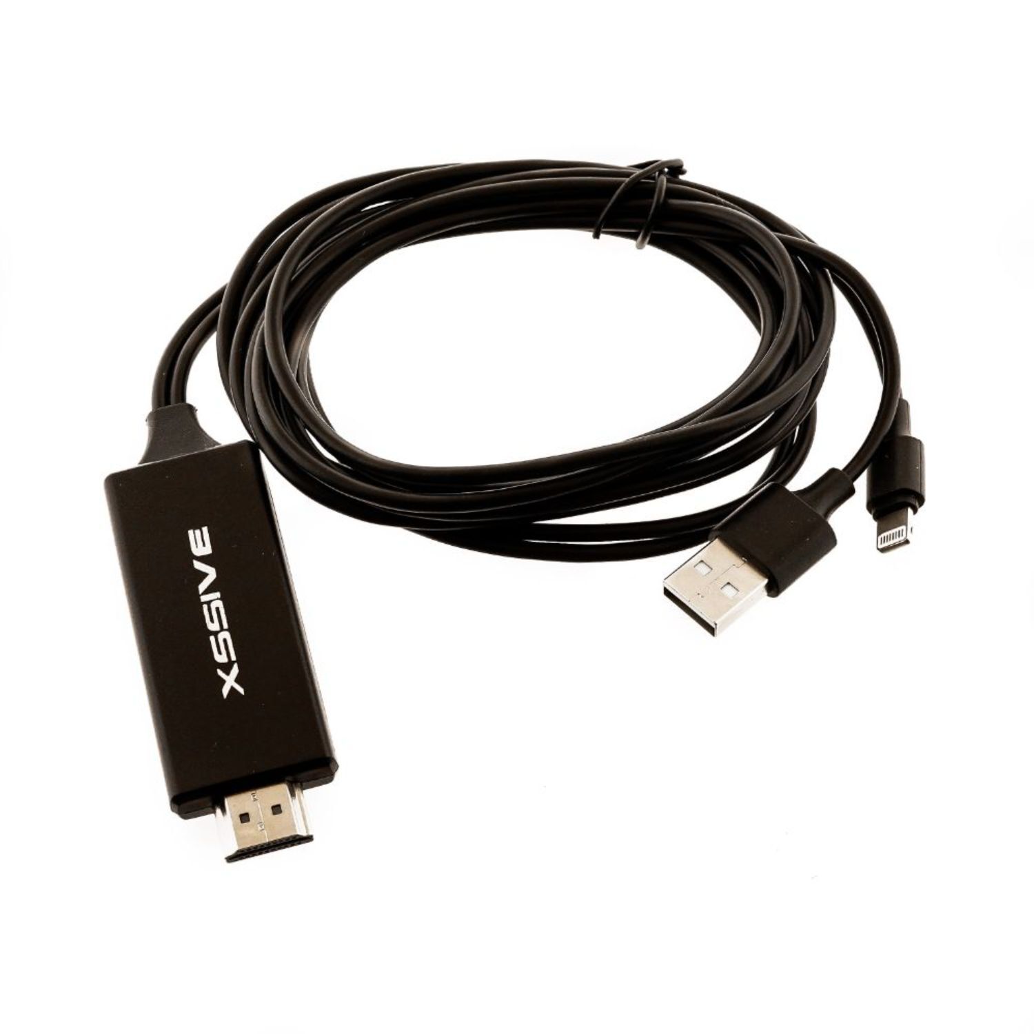 2-in-1-Lade- und HDTV Verbindungskabel Kompatibel f&uuml;r iOS 4K/HD 2m - Bild 1