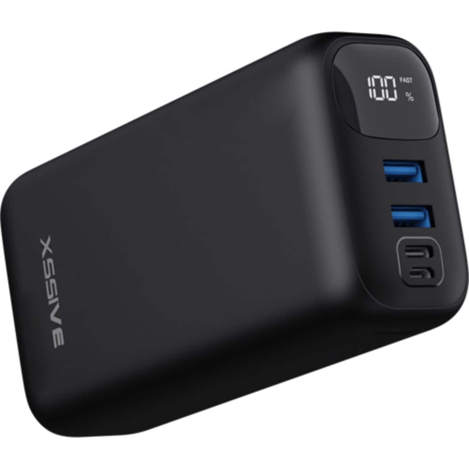 Schnell Powerbank Ladeger&auml;t 30.000 mAh QC/PD 2 Input 3 Output Schwarz - Bild 1
