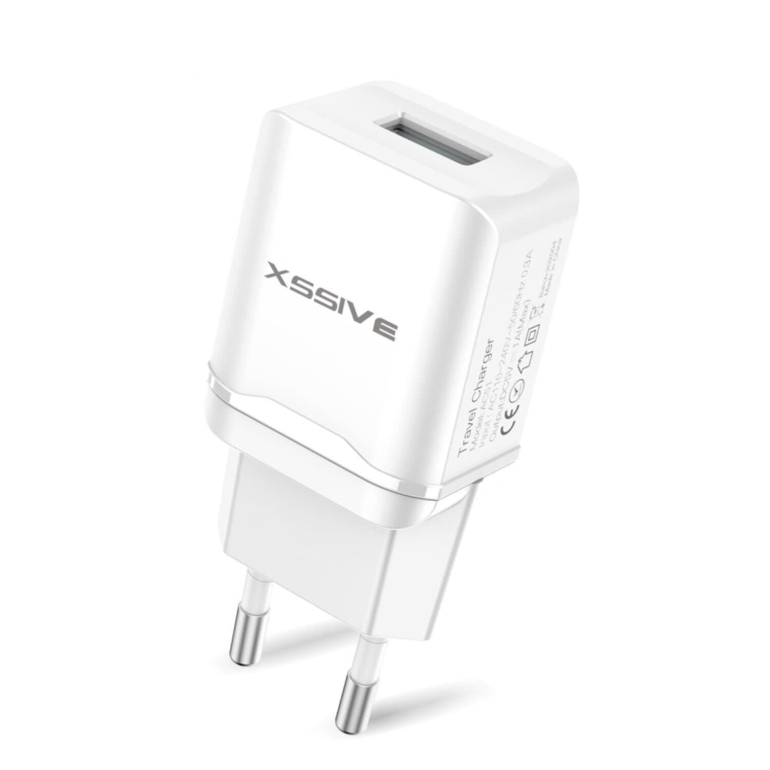 5W Travel USB Home Charger 1A Max Ladeger&auml;t mit 1m USB zu Micro Kabel - Bild 1