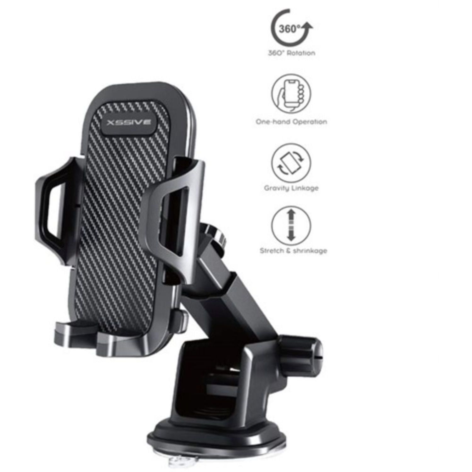 Universal Autohalterung mit Saugnapf 360&deg; drehbar KfZ Halterung - Bild 1