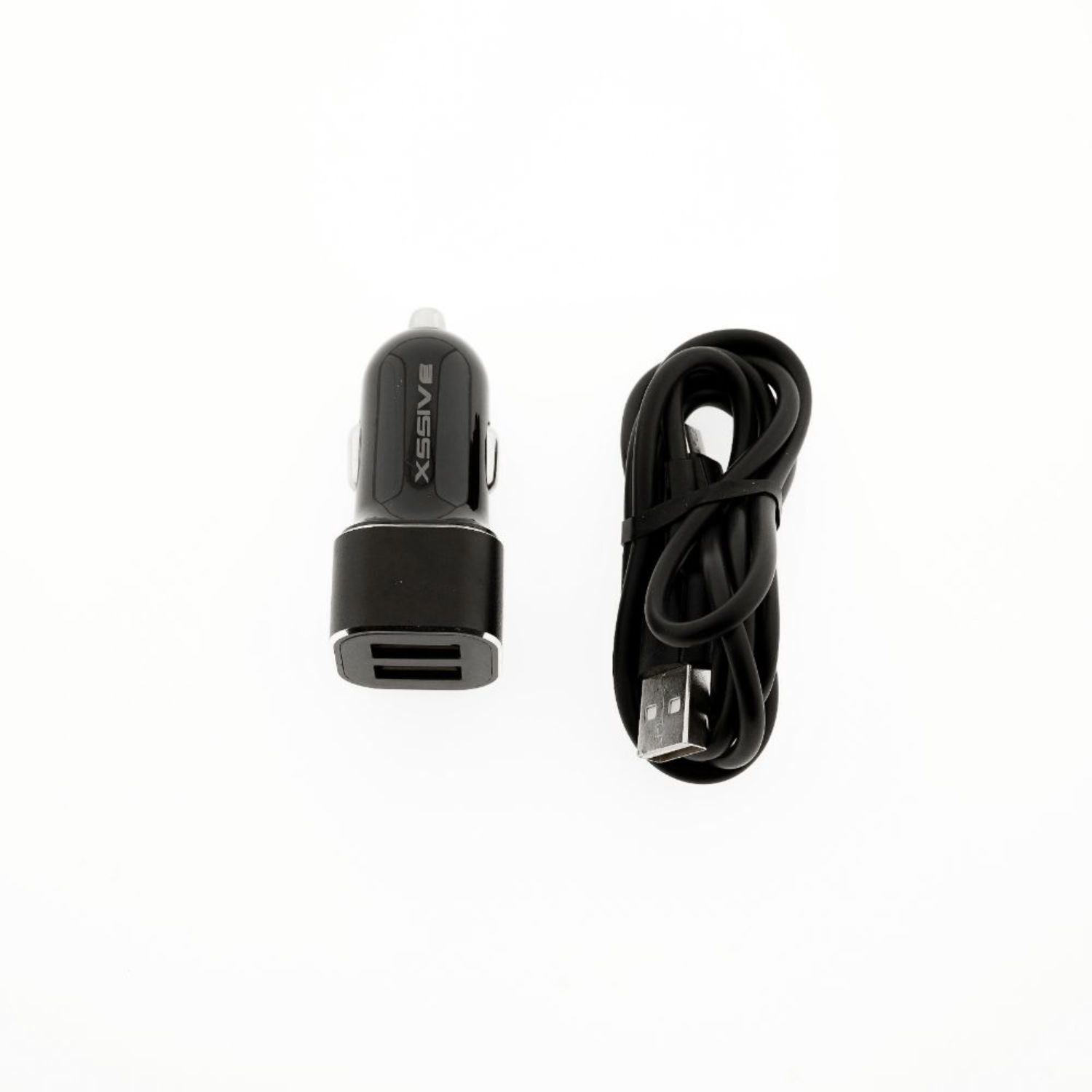 Dual USB KfZ Ladeger&auml;t Zigarettenanz&uuml;nder 2.4A Output 1m Micro Kabel - Bild 1
