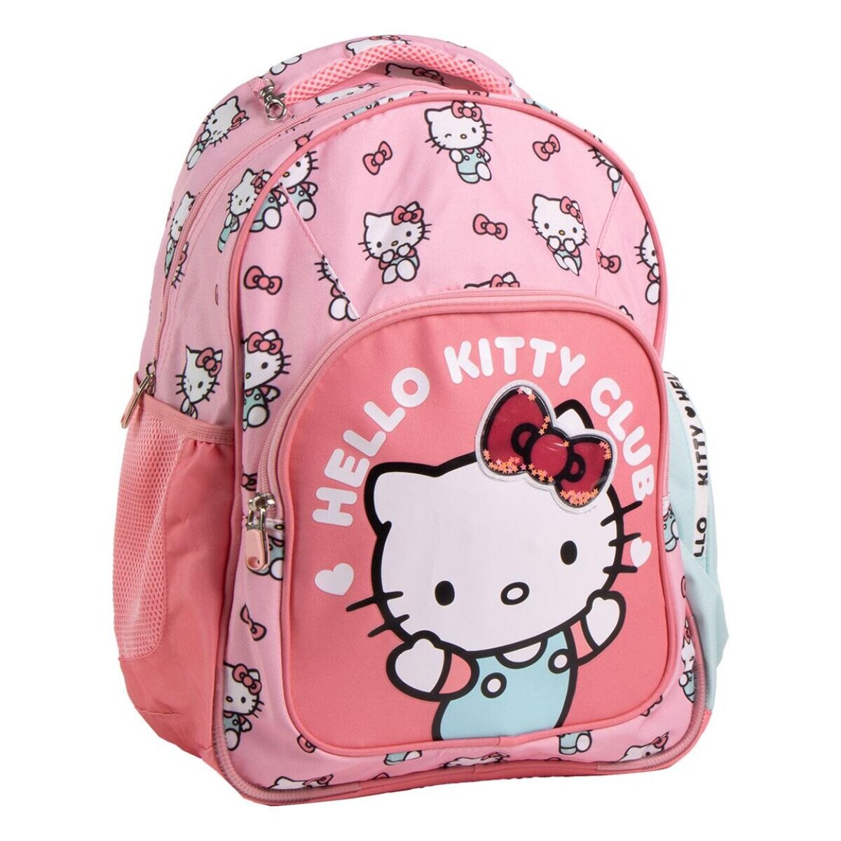 Hello Kitty Kinderrucksack für Schule & Reise Tasche mit Rückengurten