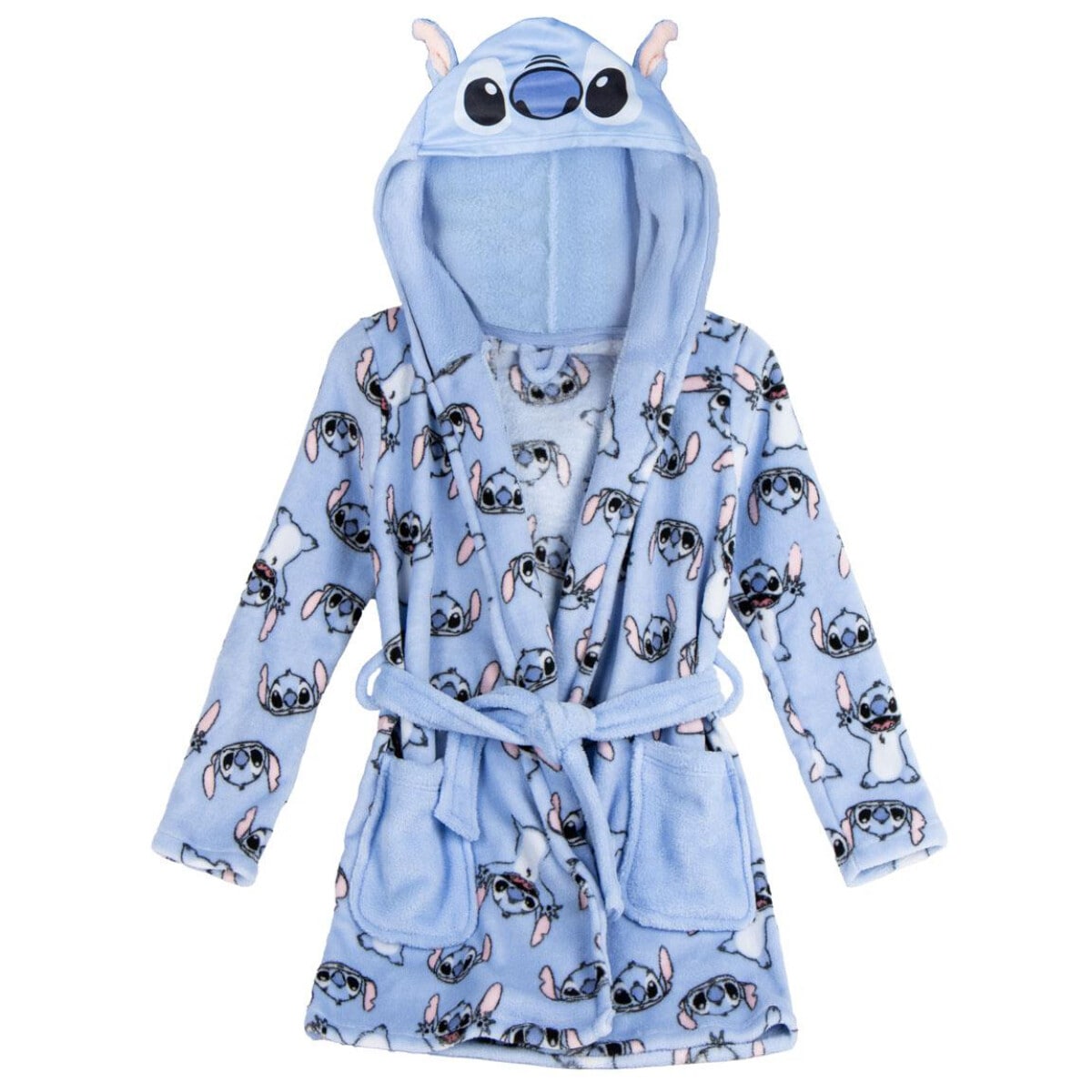 Disney Coral Fleece Bademantel Stitch f&uuml;r Jungen M&auml;dchen Kinder - Bild 1