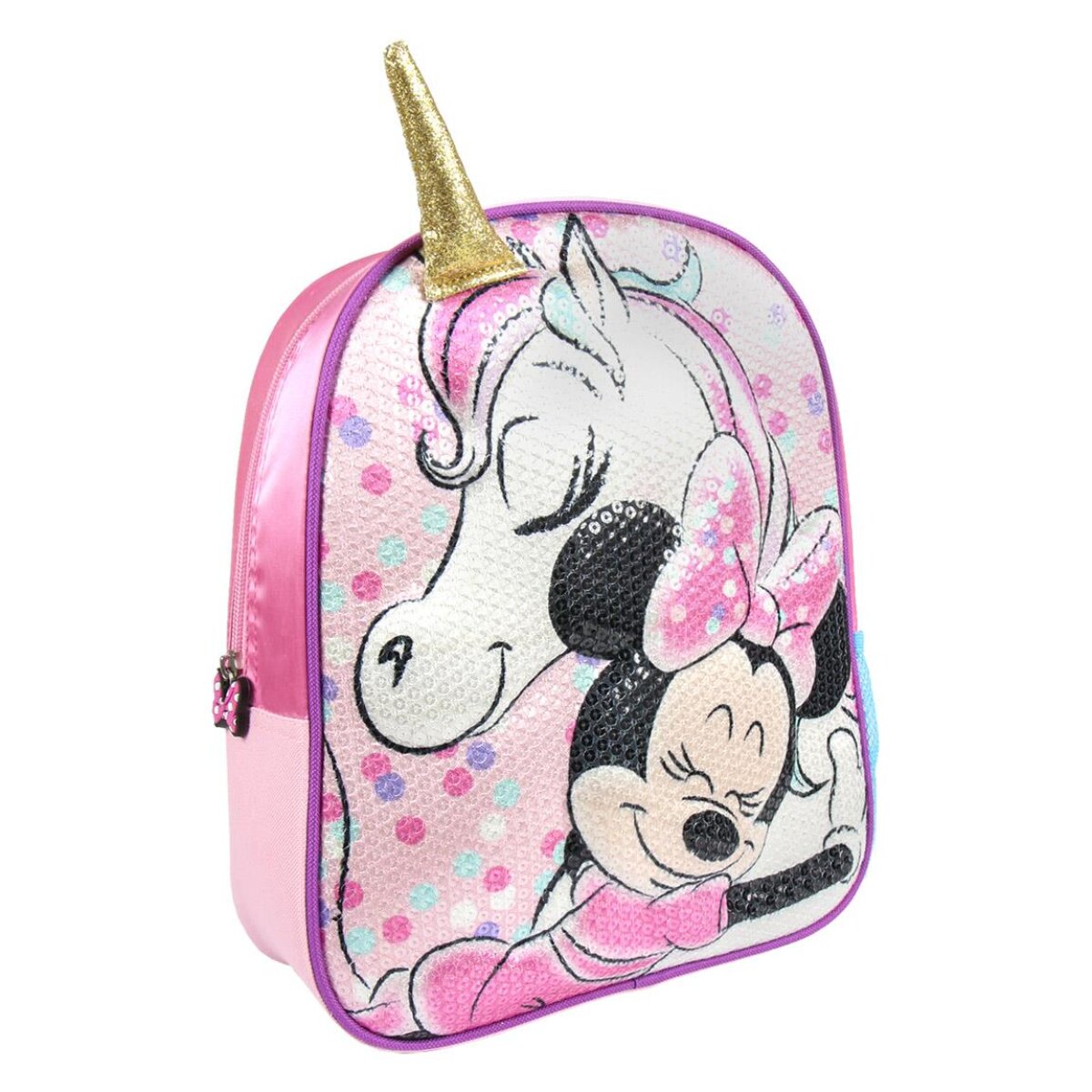 Disney Minnie Kinder Rucksack 3D Pailletten 25x31x10 cm - Bild 1