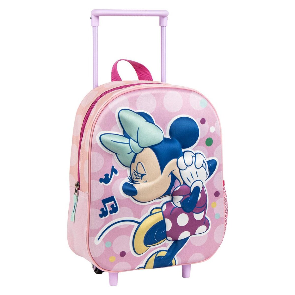 Disney Minnie Kinder Trolley Rucksack mit Rollen 3D Schultasche - Bild 1