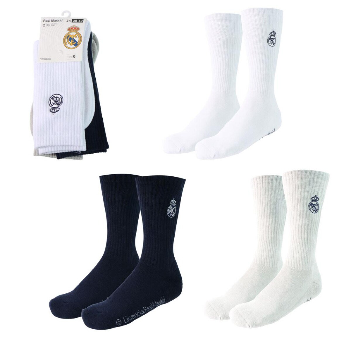 Real Madrid Herren Socken 3er Pack - Bild 1