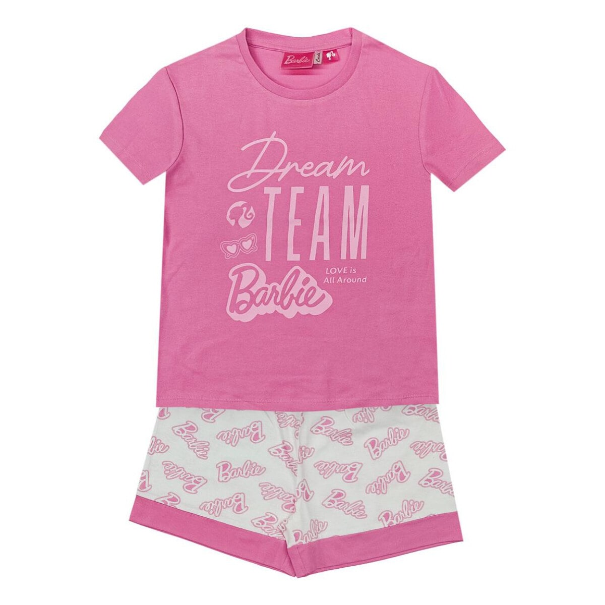 Barbie Schlafanzug Kinder Pyjama T-Shirt & Short aus 100% Baumwolle - Bild 1