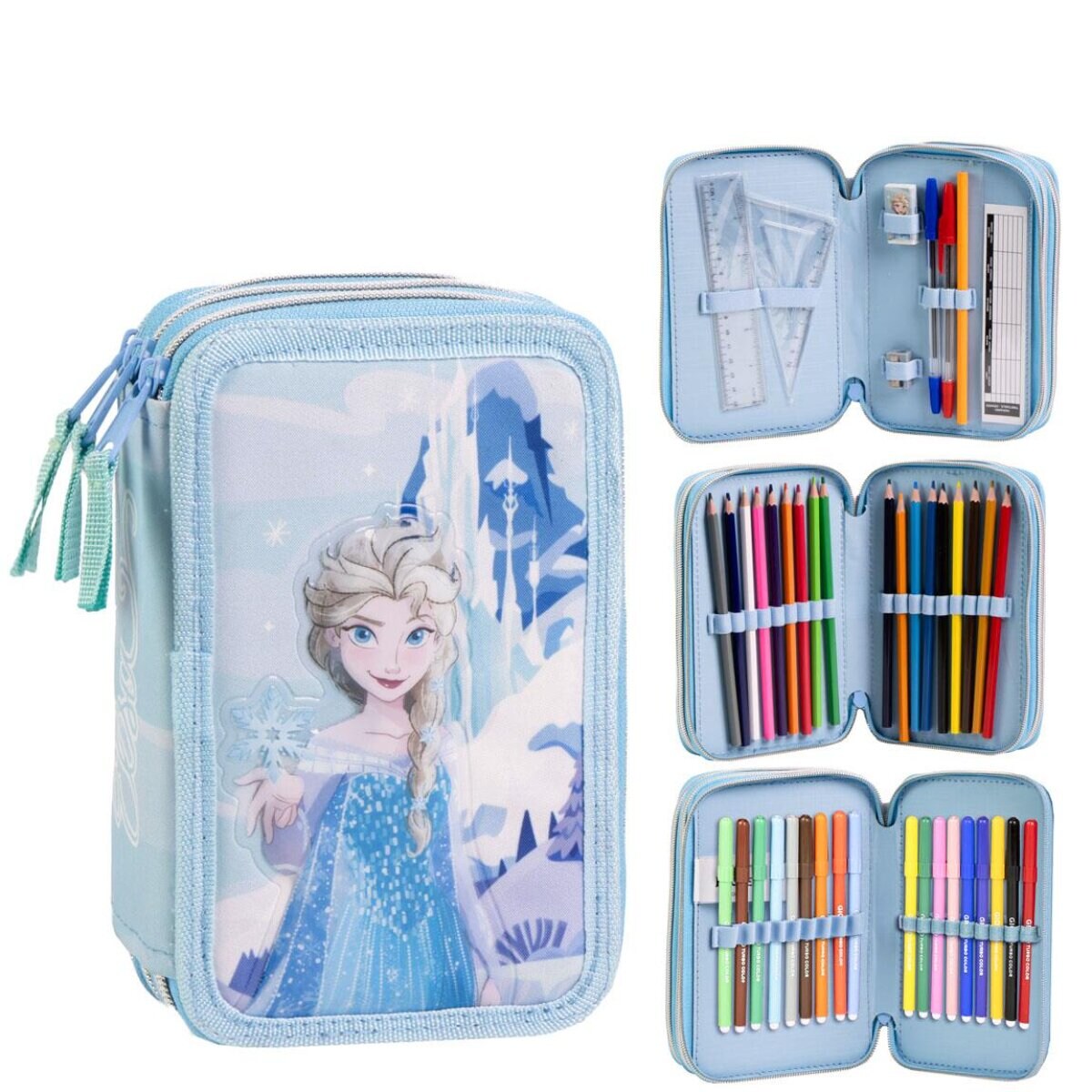 Disney Frozen Federmappe gefüllt - Schuletui & Stiftebox mit