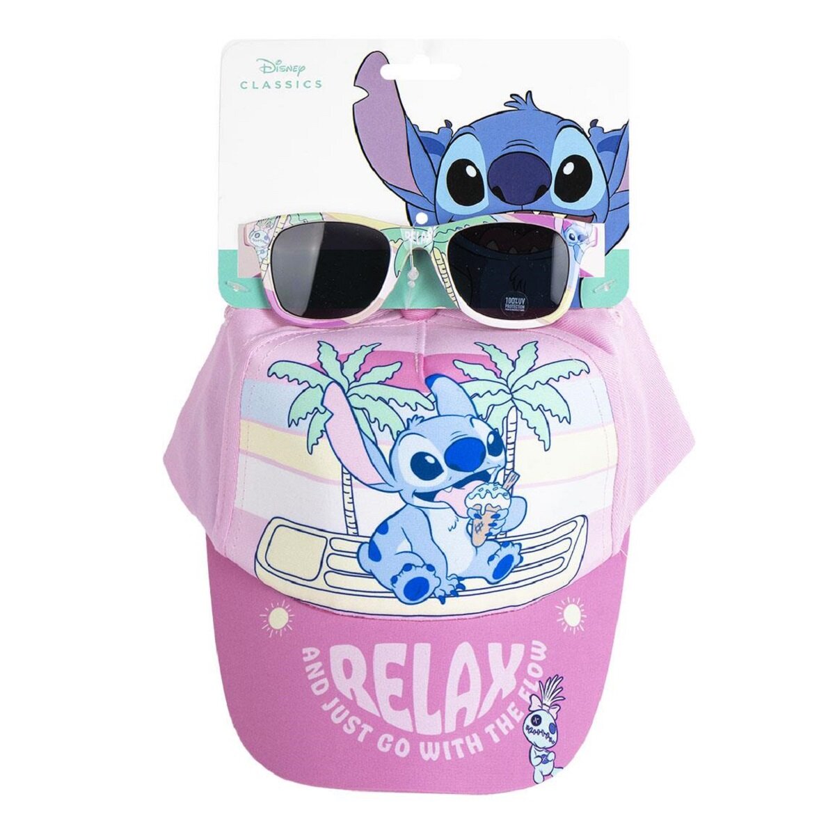 Lilo & Stitch Sommer-Set &ndash; Cap & Sonnenbrille f&uuml;r Kinder - Bild 1