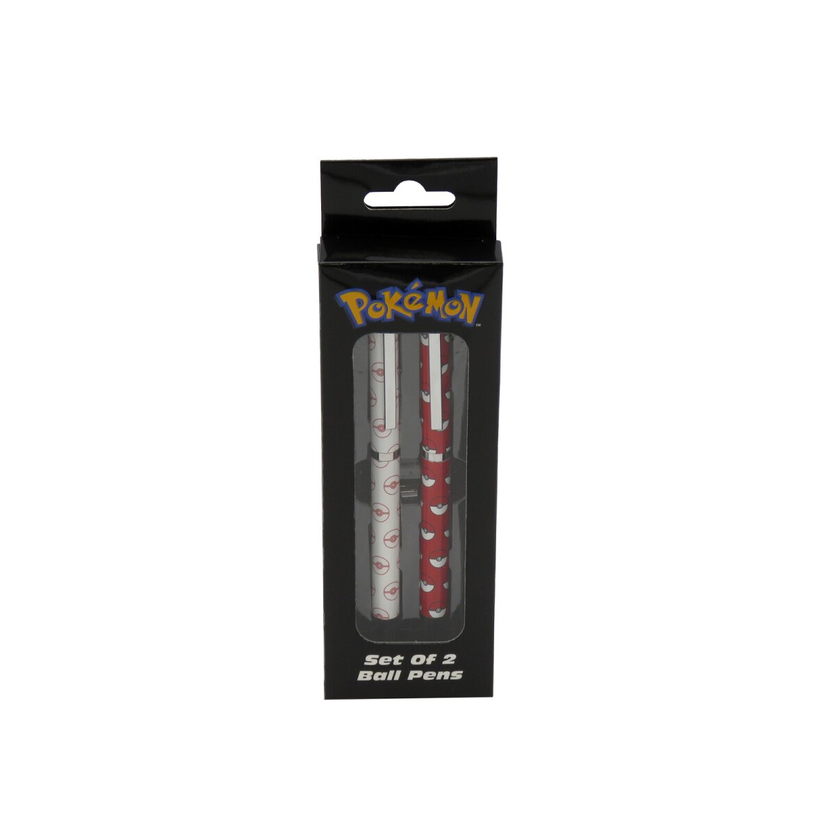 Pok&eacute;mon Kugelschreiber Set 2er Pack Pokeball Design schwarze Tinte - Bild 1