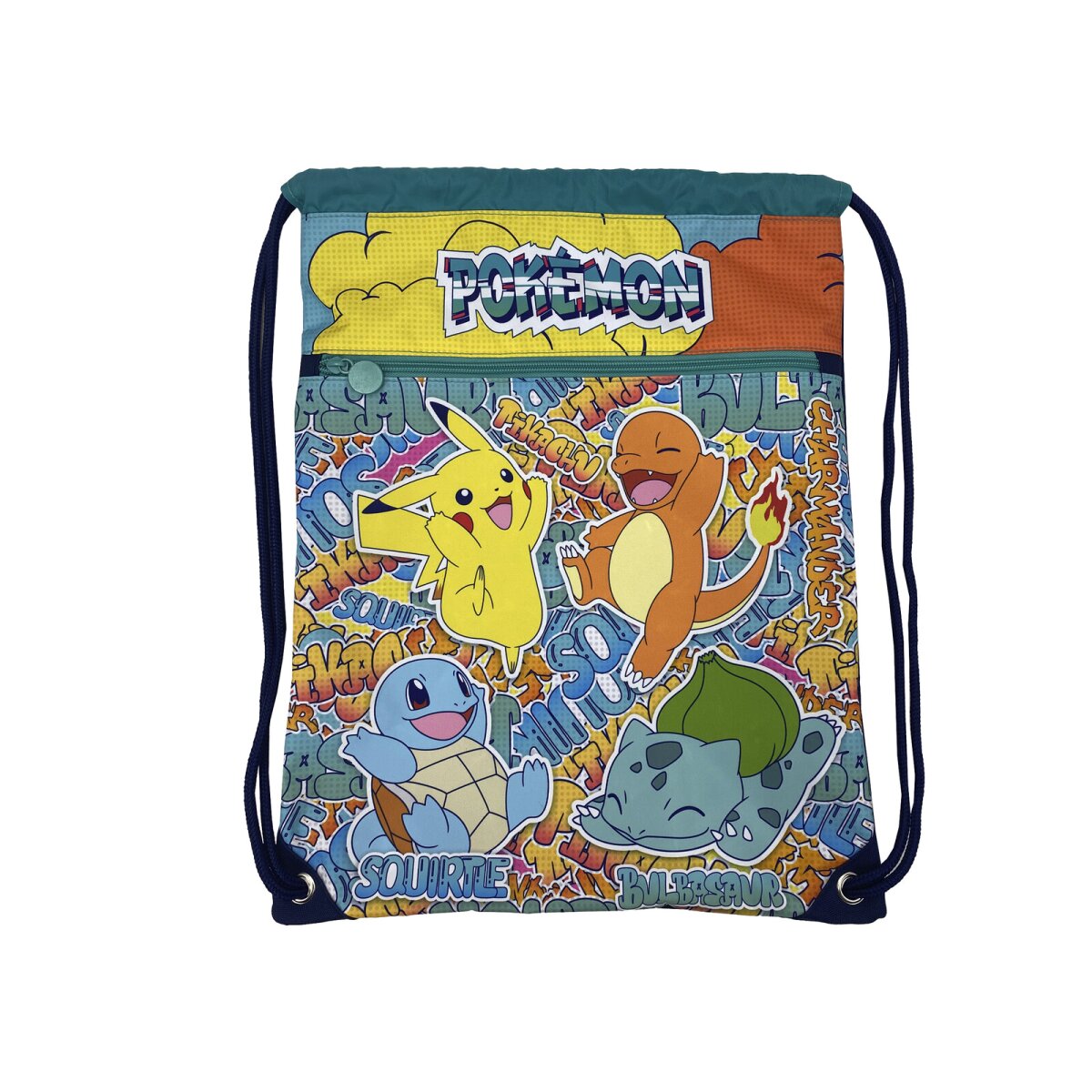 Pok&eacute;mon Turnbeutel 43 &times; 33 &times; 1 cm Sportbeutel mit Kordelzug f&uuml;r Schule - Bild 1