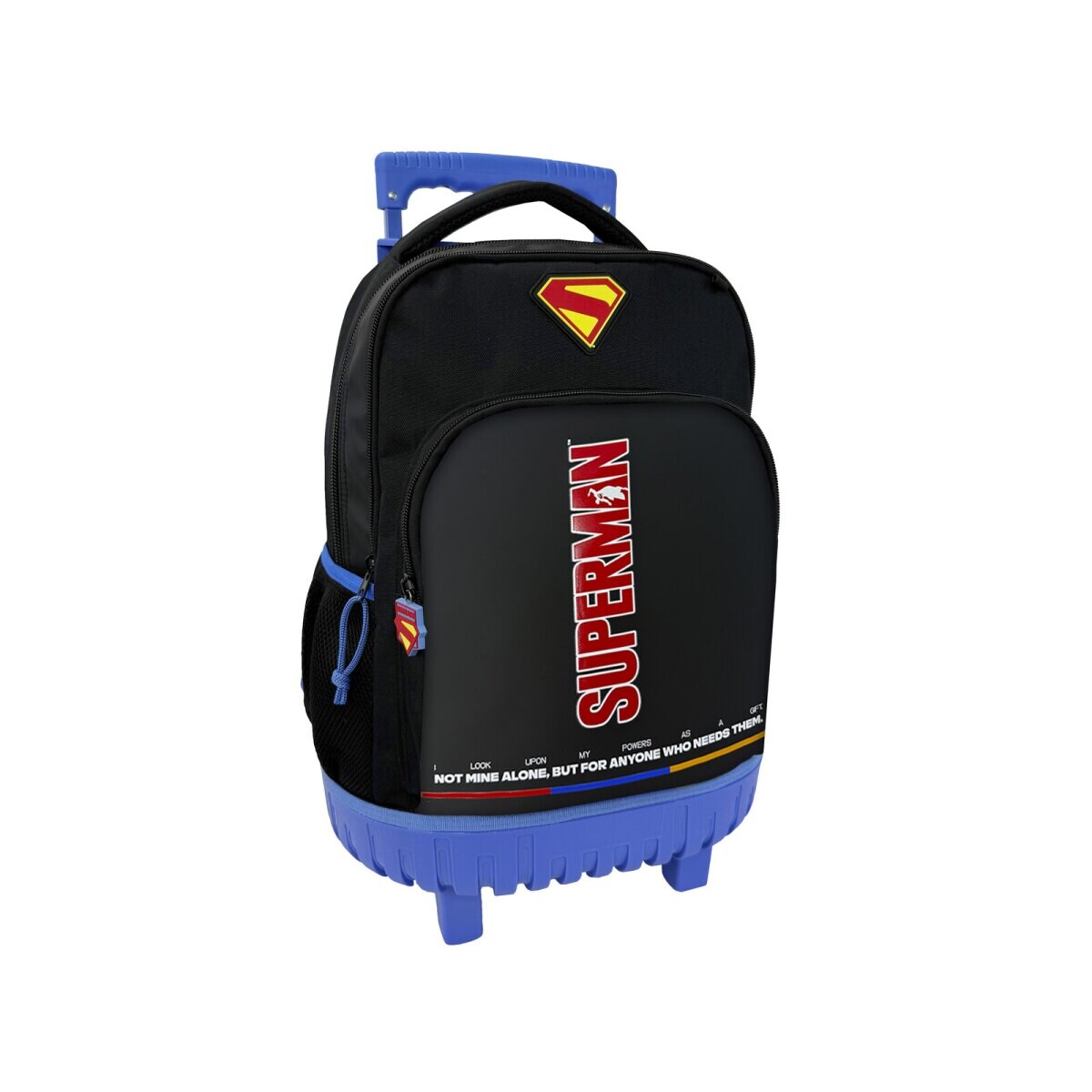 Superman Kinder Rucksack Schulrucksack mit 3 Fächern Black