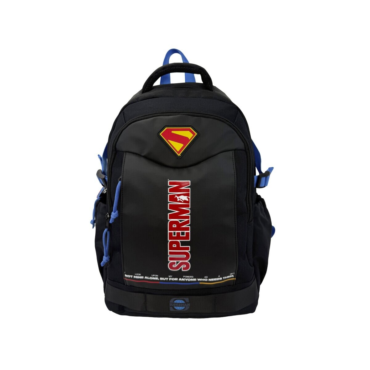 Superman Kinder Rucksack Schulrucksack mit 3 Fächern