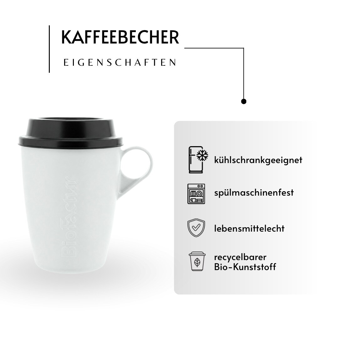Pro DP 1000 Bio Kaffeebecher Coffee to go Becher 8oz 200ml 0,2l Just Paper ohne PE/PLA-Kunststoffbeschichtung kompostierbar Flustix Zertifikat Less Plastic