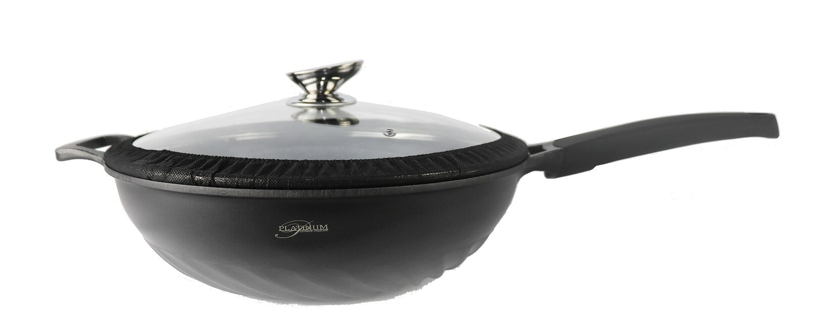 Aluguss Wok Bratpfanne Ø32cm mit Deckel