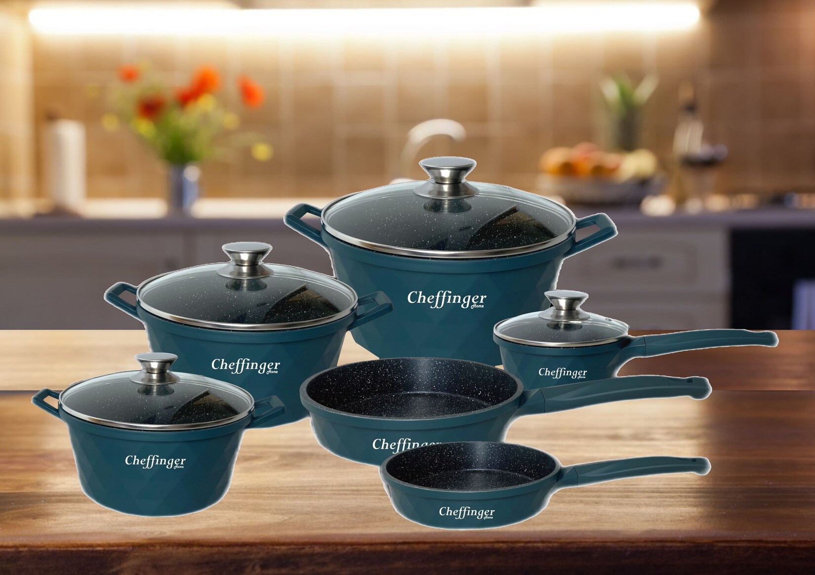 12-Teilig Kochtopf Set Induktion Diamant