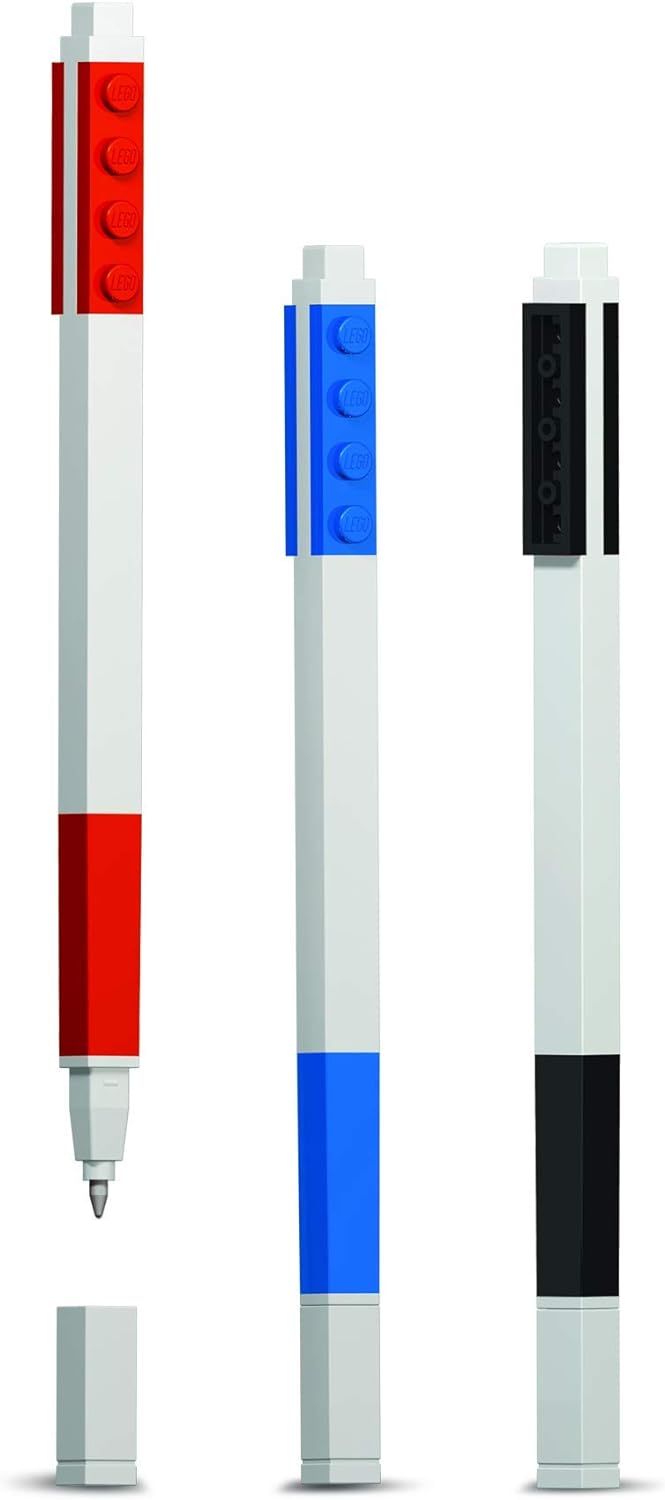 IQ LEGO Schreibwaren Set (3) in Schwarz/Rot/Blau - Bild 1