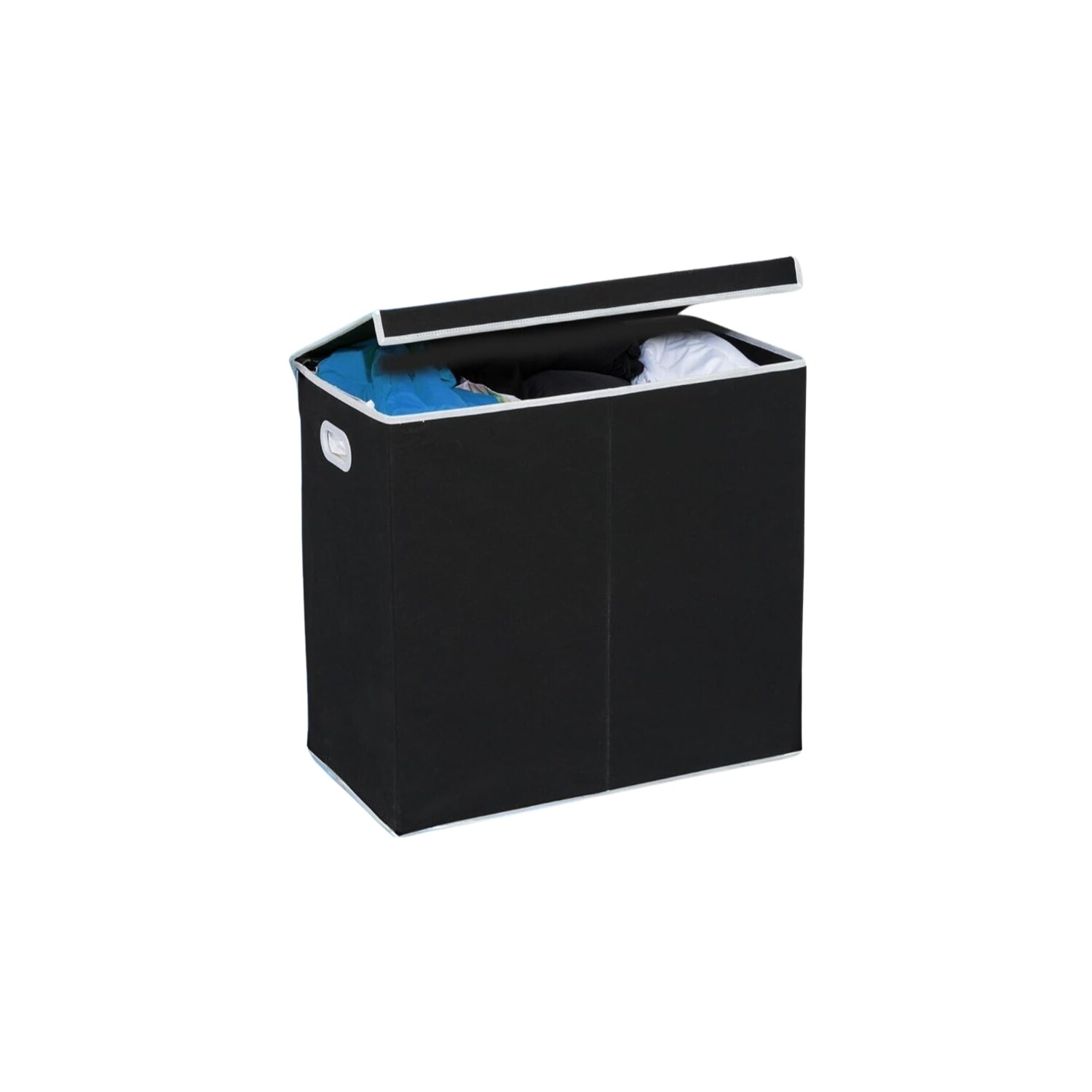 W&auml;schekorb 156 L &ndash; W&auml;schesammler mit Deckel & 3 F&auml;chern - Bild 1