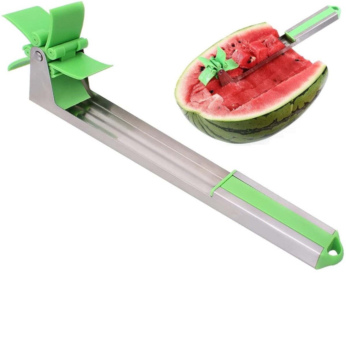 Wassermelonenschneider mit W&uuml;rfelfunktion f&uuml;r saubere Fruchtst&uuml;cke - Bild 1