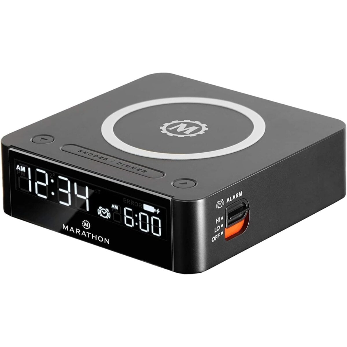 Marathon Digitaler Wecker mit kabelloser Ladestation und USB Anschluss - Bild 1