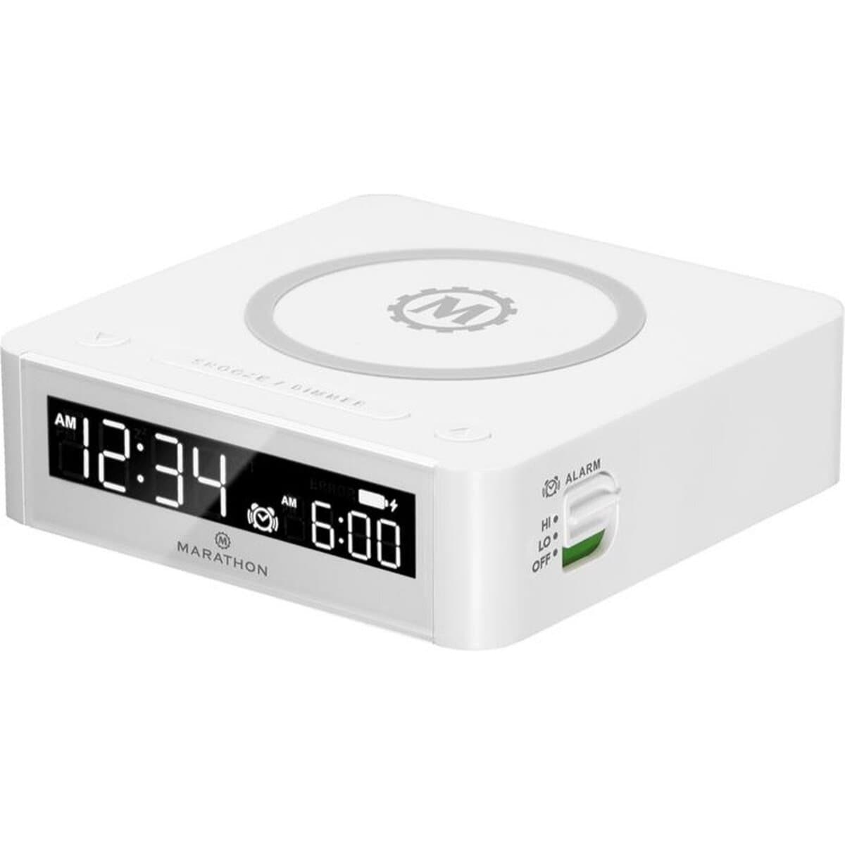 Marathon Digitaler Wecker mit kabelloser Ladestation und USB Anschluss - Bild 1
