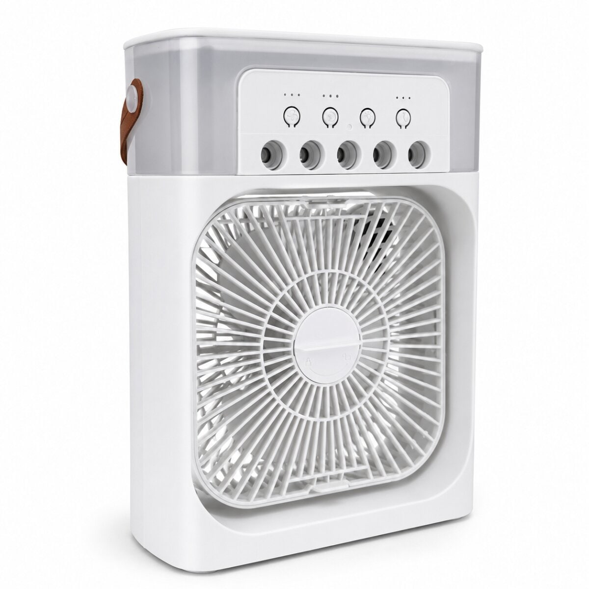 Mini Luftk&uuml;hler Ventilator mit Wassertank, USB-C, LED und Timer - Bild 1