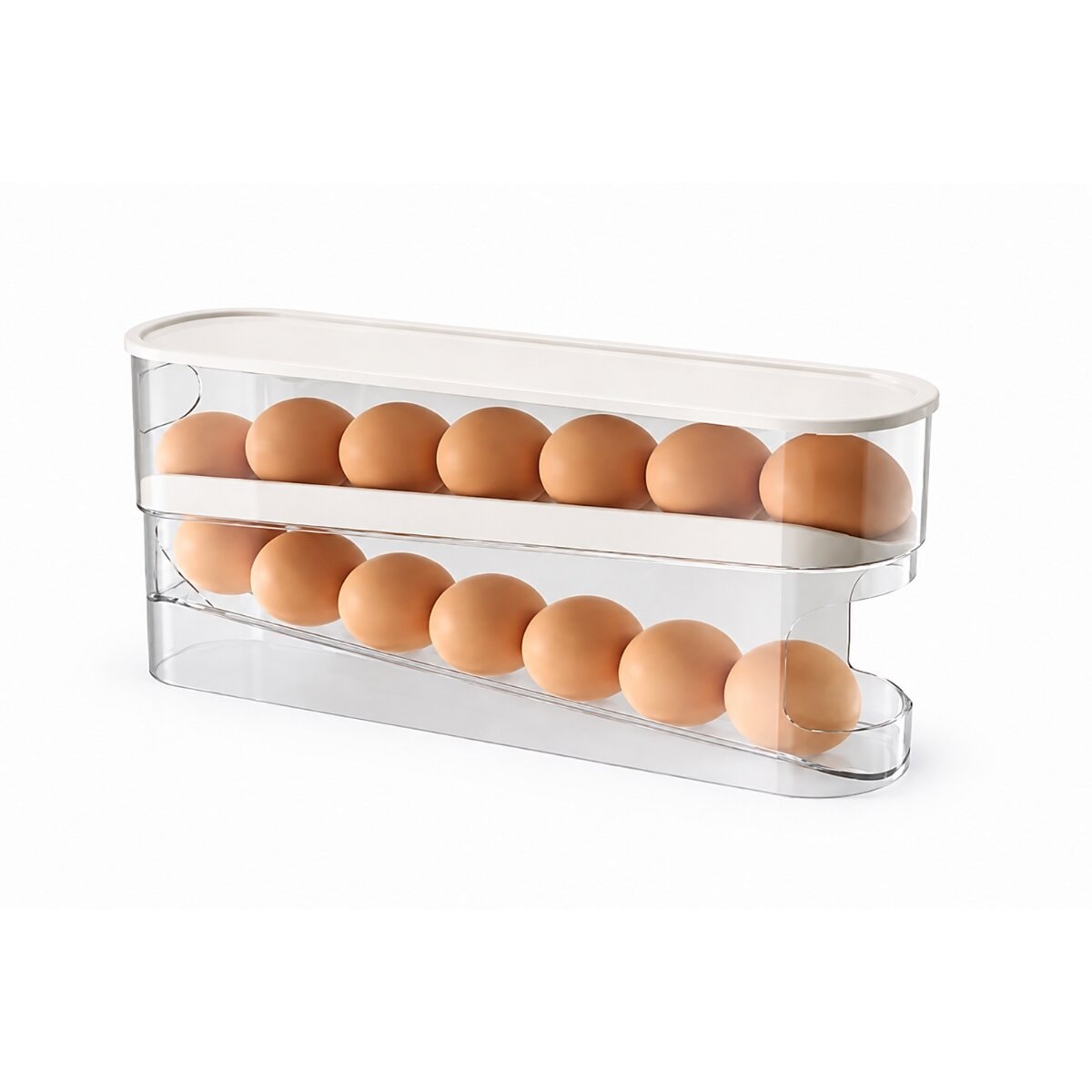 Eierbeh&auml;lter f&uuml;r K&uuml;hlschrank 33 &times; 8,5 &times; 14 cm f&uuml;r 12 bis 14 - Bild 1